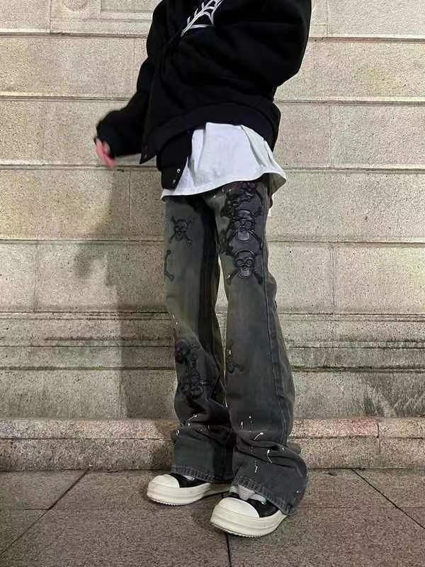 Japanese Brand × Jean Vintage washed distressed print rare heavyweight jeans Size US 30 / EU 46 - 2 Thumbnail