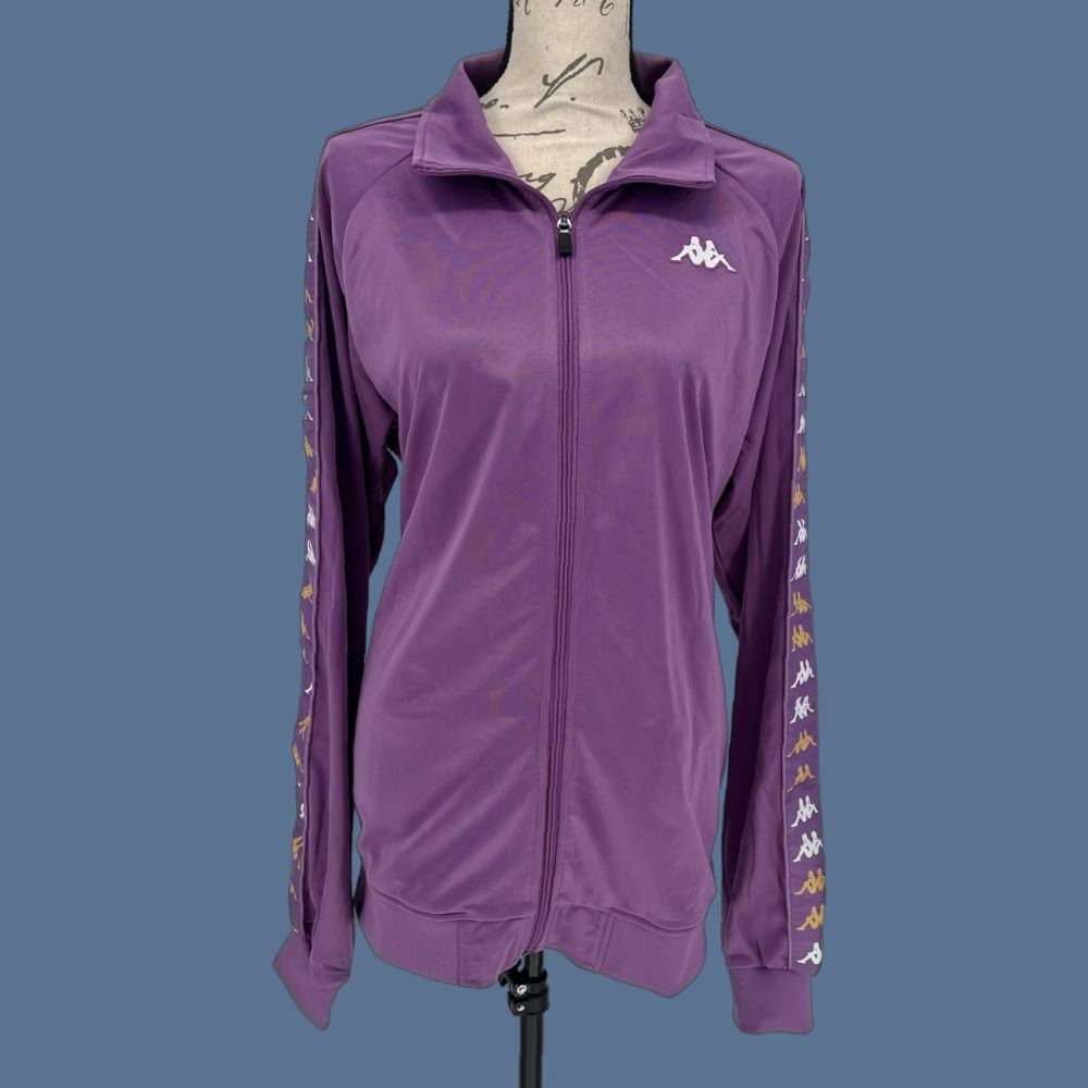 Kappa Kappa Track Jacket Womens XL Purple Zip Up Logo Tape 100% Polyester Athletic Size XL / US 12-14 / IT 48-50 - 1 Thumbnail