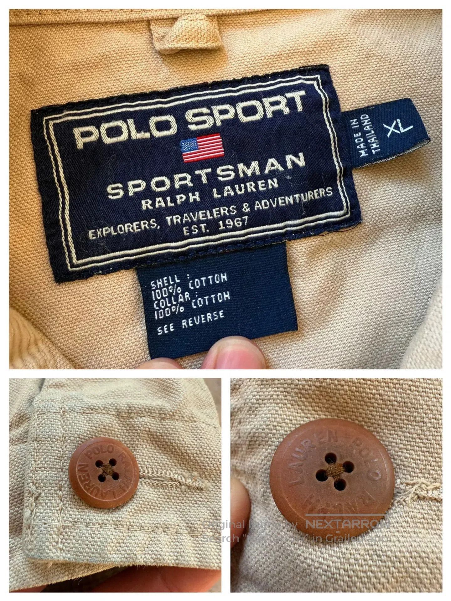RLX Ralph Lauren Vintage Outdoor Canvas Jacket. Size US XL / EU 56 / 4 - 8 Thumbnail