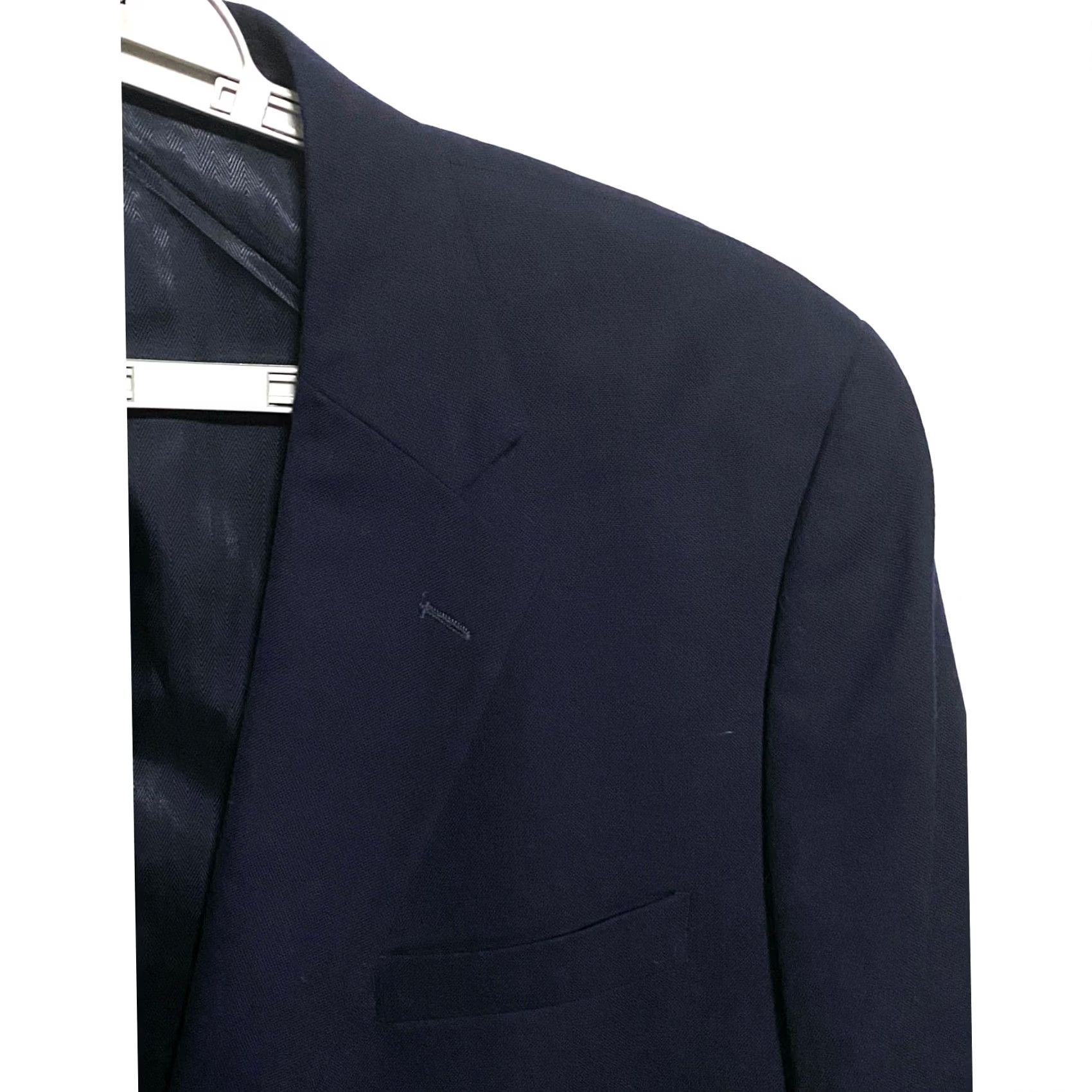 Club Room Club Room Easy Traveler Suit Jacket Blazer Men 48R Business Office 2 Piece Notch Wool Blue Vintage Classic Preppy Mens Size 48R - 6 Thumbnail