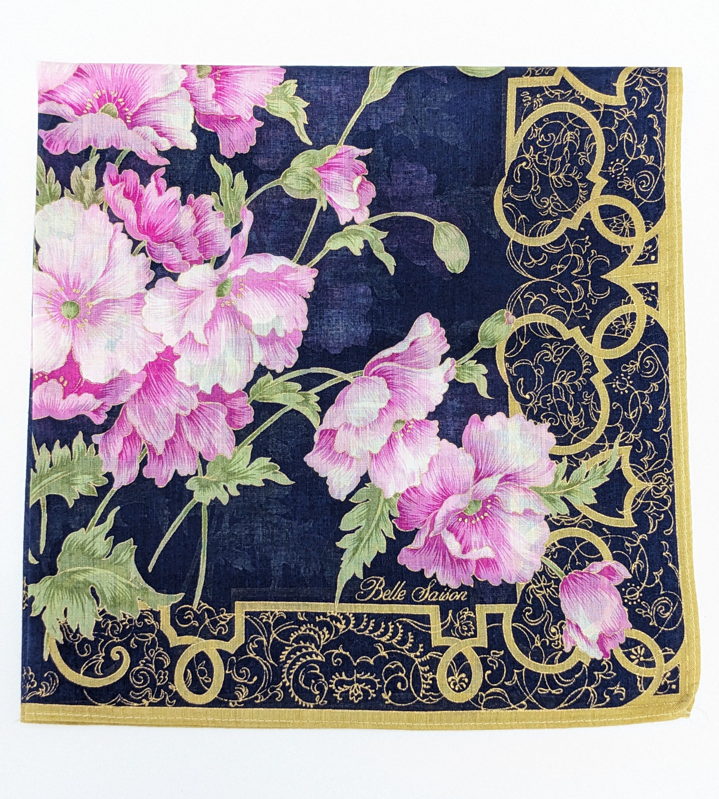 Other Belle Saison Designer Handkerchief Large Pink Flower Bouquet Size ONE SIZE - 1 Thumbnail