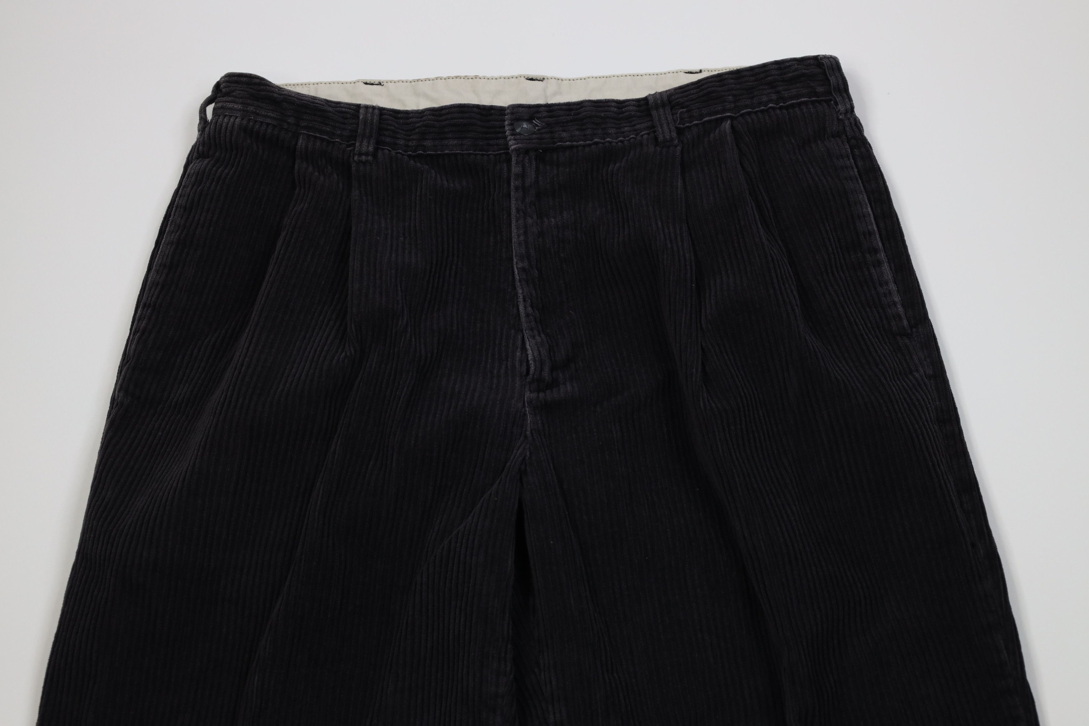 Vintage Vintage 90s Streetwear Wide Leg Corduroy Chino Pants Gray Size US 34 / EU 50 - 2 Thumbnail