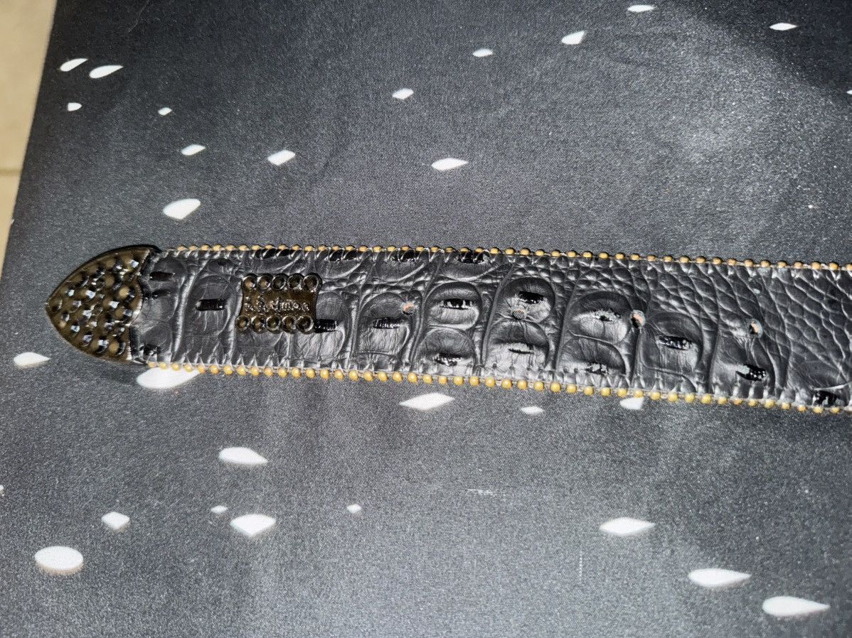 B.B. Simon B.B Simon Black Alligator Leather Belt Size 34 - 6 Thumbnail