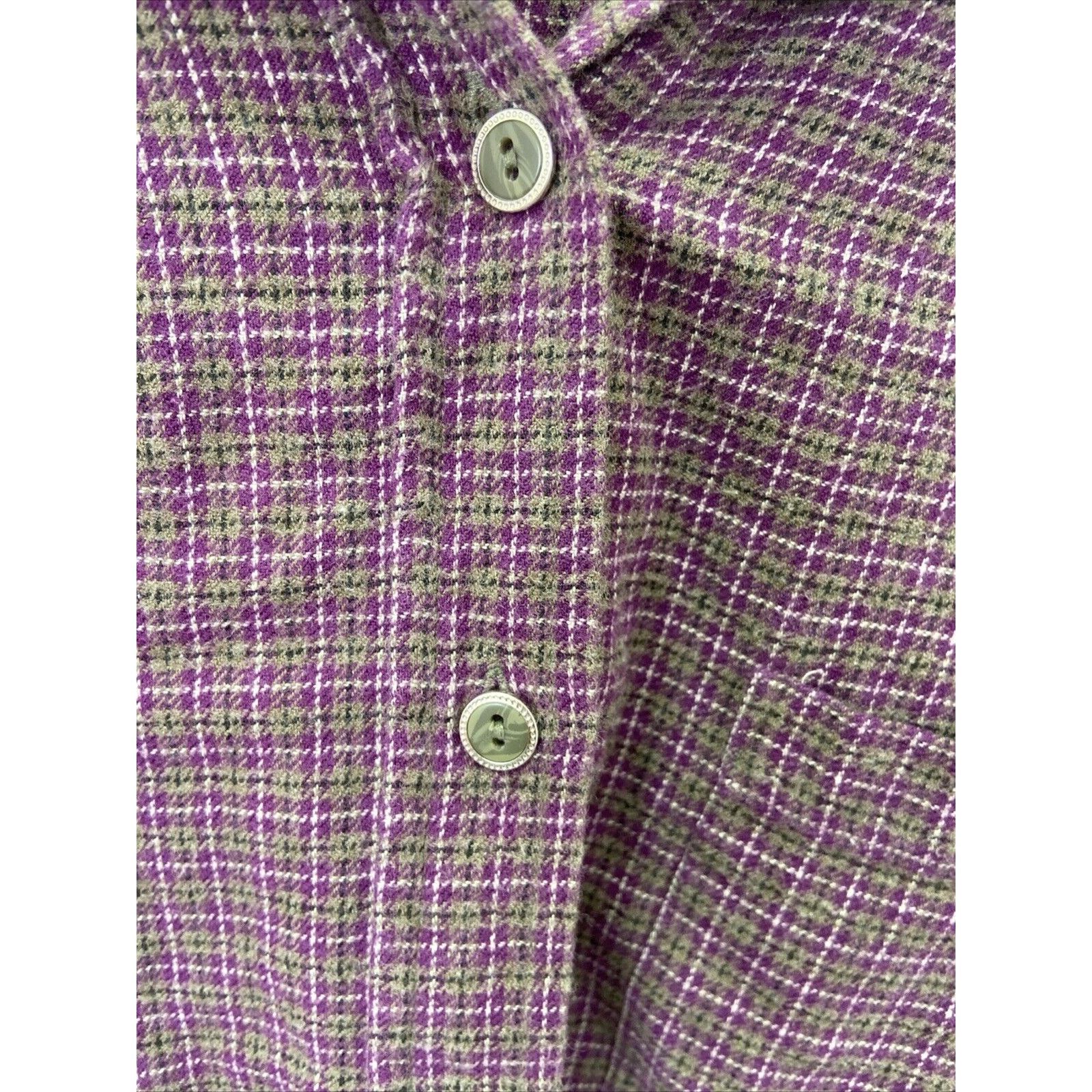 Faded Glory Faded Glory Woman’s Button Down Flannel Purple Size 18W Size XXL / US 16-18 / IT 52-54 - 5 Thumbnail