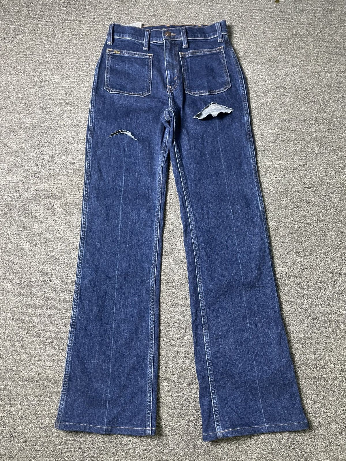 Polo Ralph Lauren × Vintage POLO RALPH LAUREN FRONT DOUBLE POCKET FLARE JEANS (103) Size 25" / US 0 / IT 36 - 1 Thumbnail