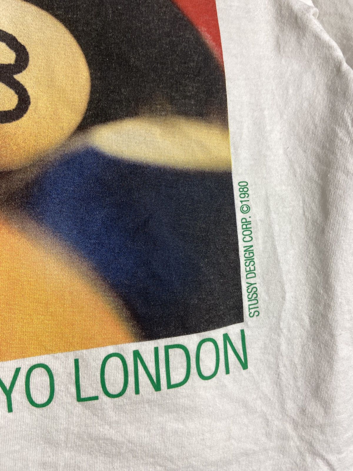 Vision Streetwear Stussy 8 Ball Billiards 1980 Cropped T-Shirt S Size Size US S / EU 44-46 / 1 - 22 Thumbnail