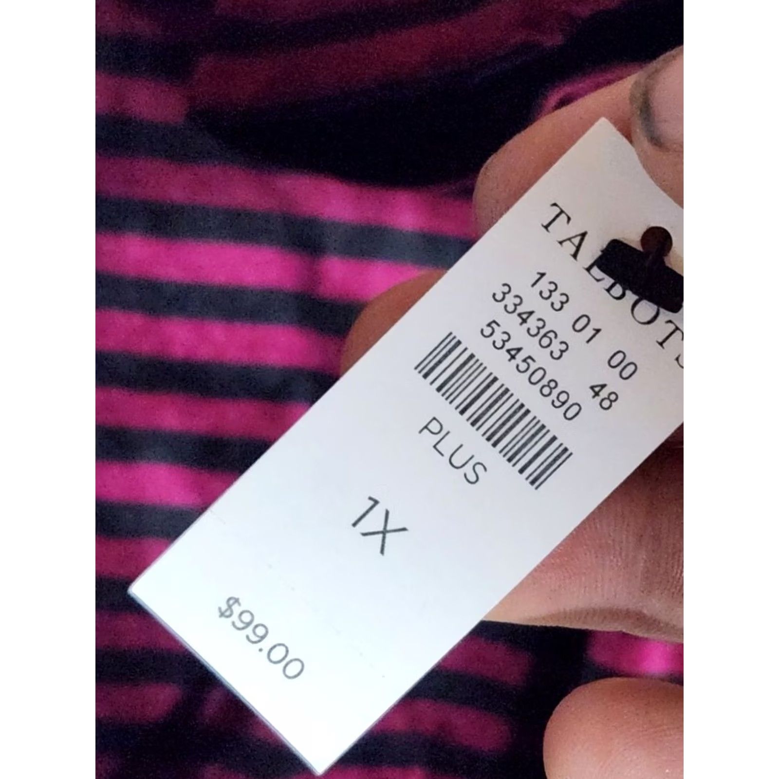 Talbots Talbots Plus Womens Sweater XL Purple Velour Pullover Cowl Neck Striped Logo Pullover Casual Womens ß Size XL / US 12-14 / IT 48-50 - 4 Thumbnail