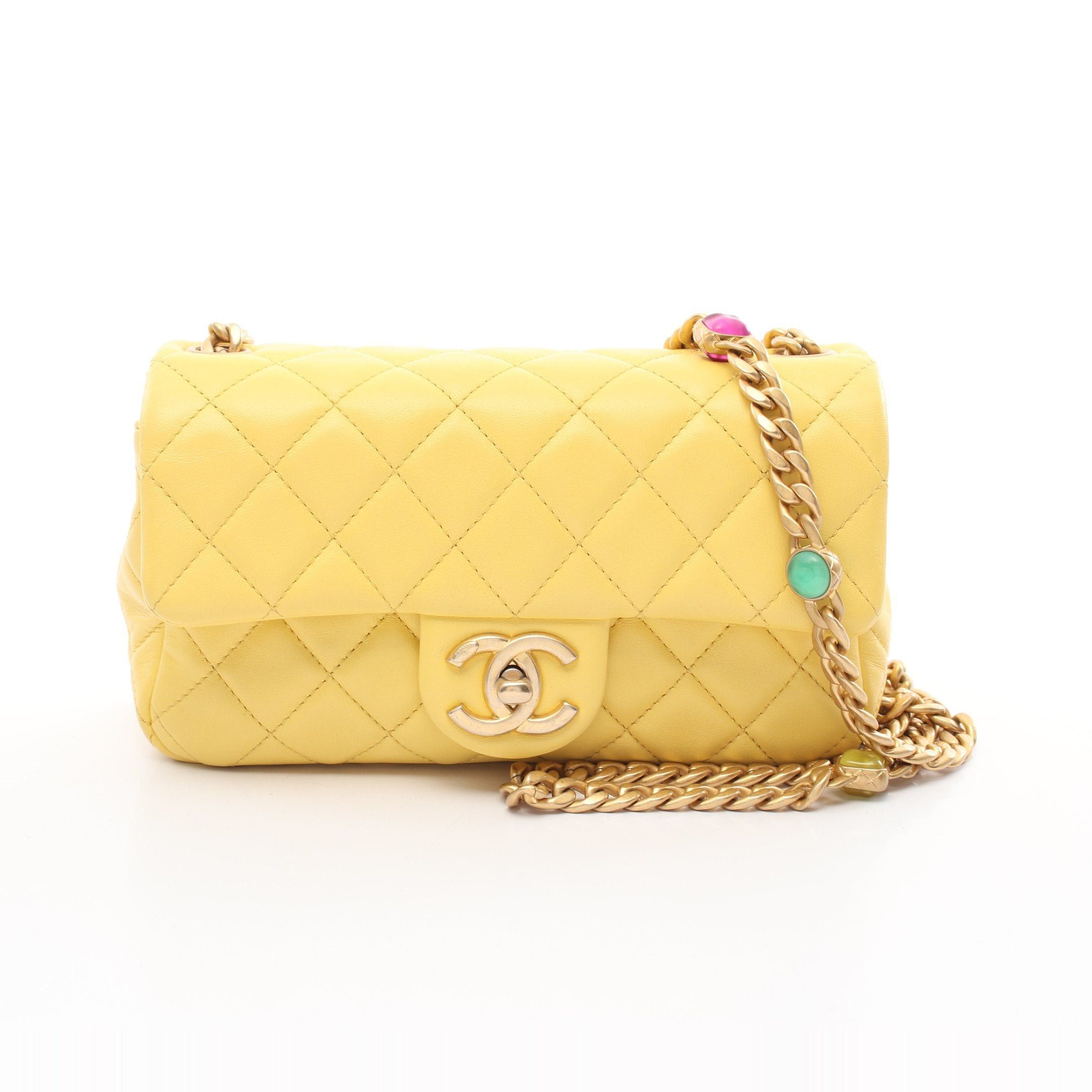 Chanel Chanel Matelasse Chain Shoulder Bag Lambskin Yellow Gold Hardware Size ONE SIZE - 1 Thumbnail