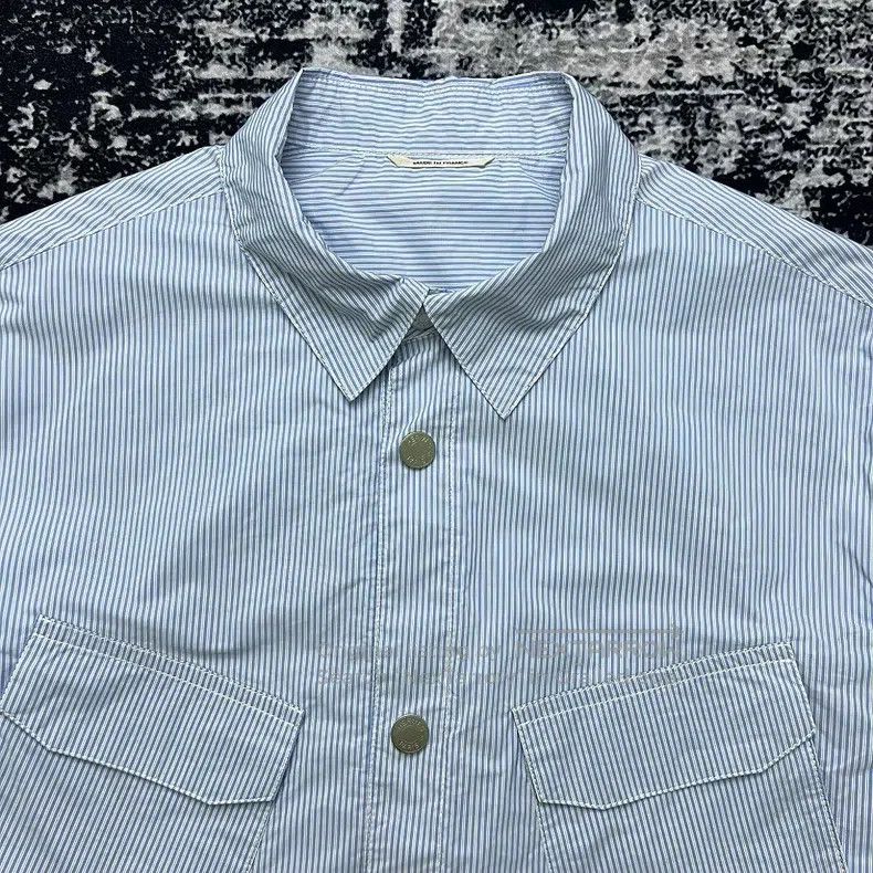 Hermes Hermes Rayure Blue and White Striped Shirt Size US M / EU 48-50 / 2 - 2 Thumbnail