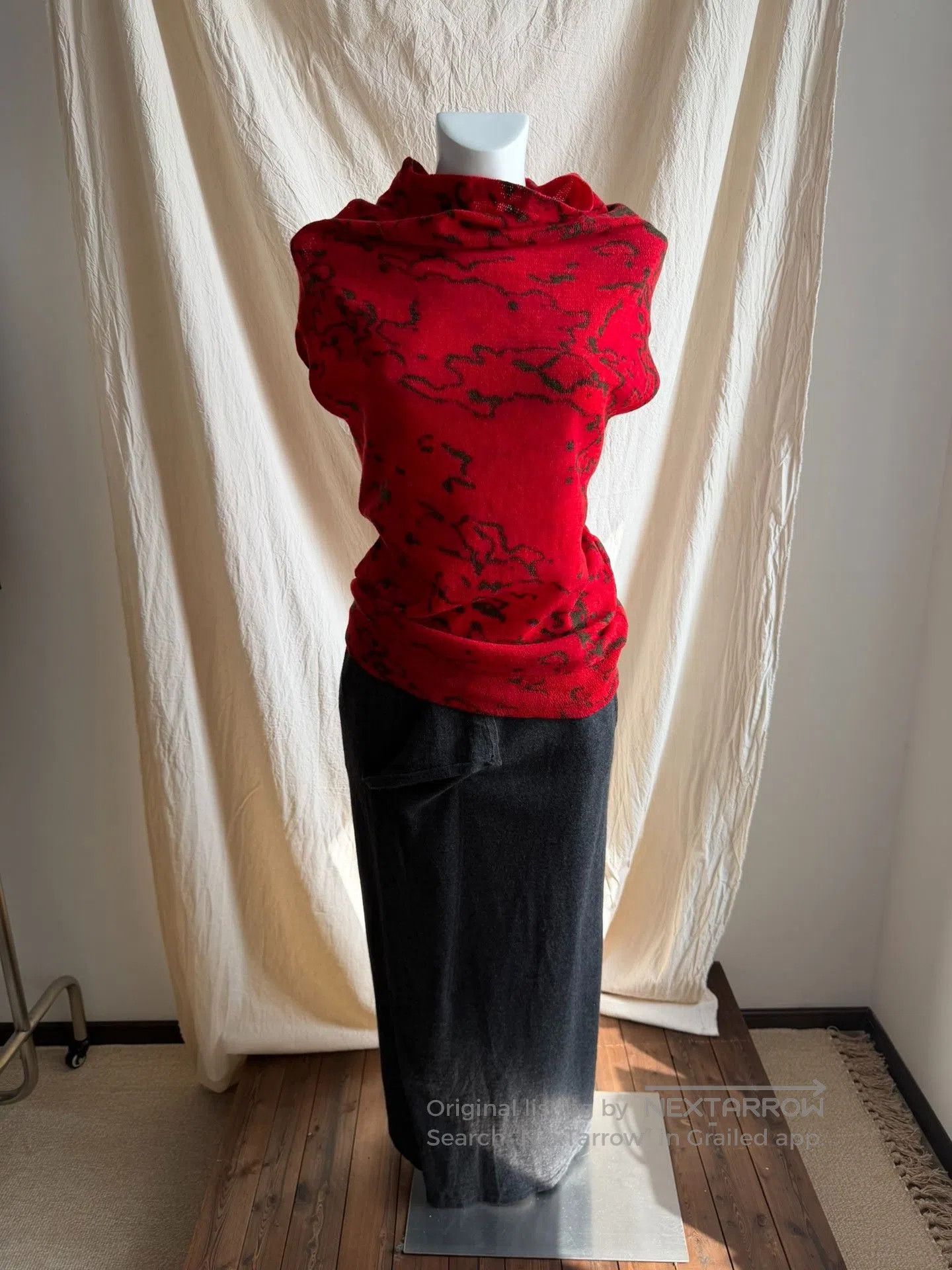 Y's Y's Red Marble Wool Top. Size M / US 6-8 / IT 42-44 - 1 Thumbnail