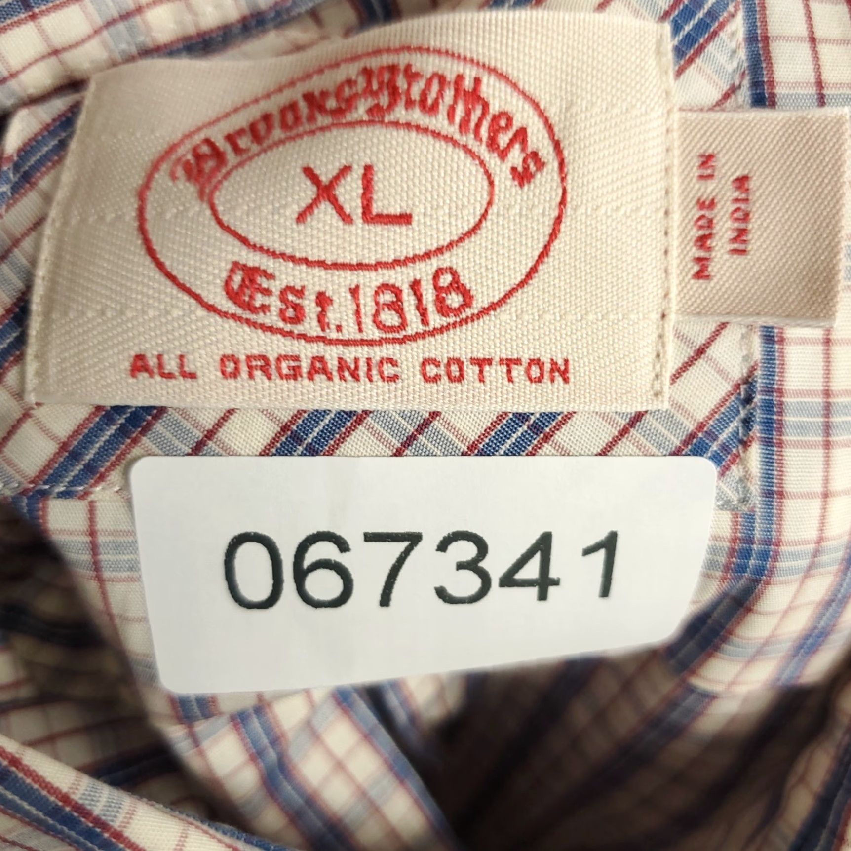 Brooks Brothers Brooks Brothers Shirt Mens XL Blue Plaid Button-Up Long Sleeve Regular Fit Casual Standard Collar Down Size US XL / EU 56 / 4 - 7 Thumbnail