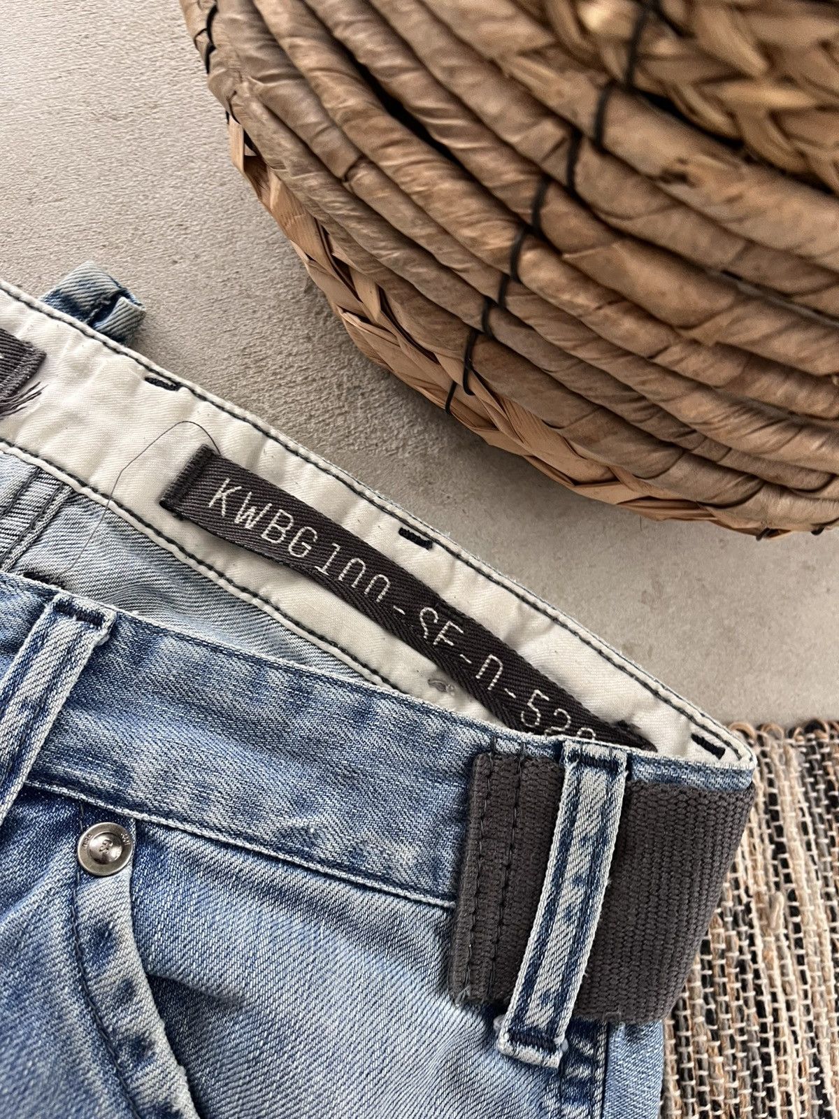 G-Star Vintage GStar Raw Moto Double Knee Faded Denim Jeans Y2K Size US 31 - 13 Thumbnail
