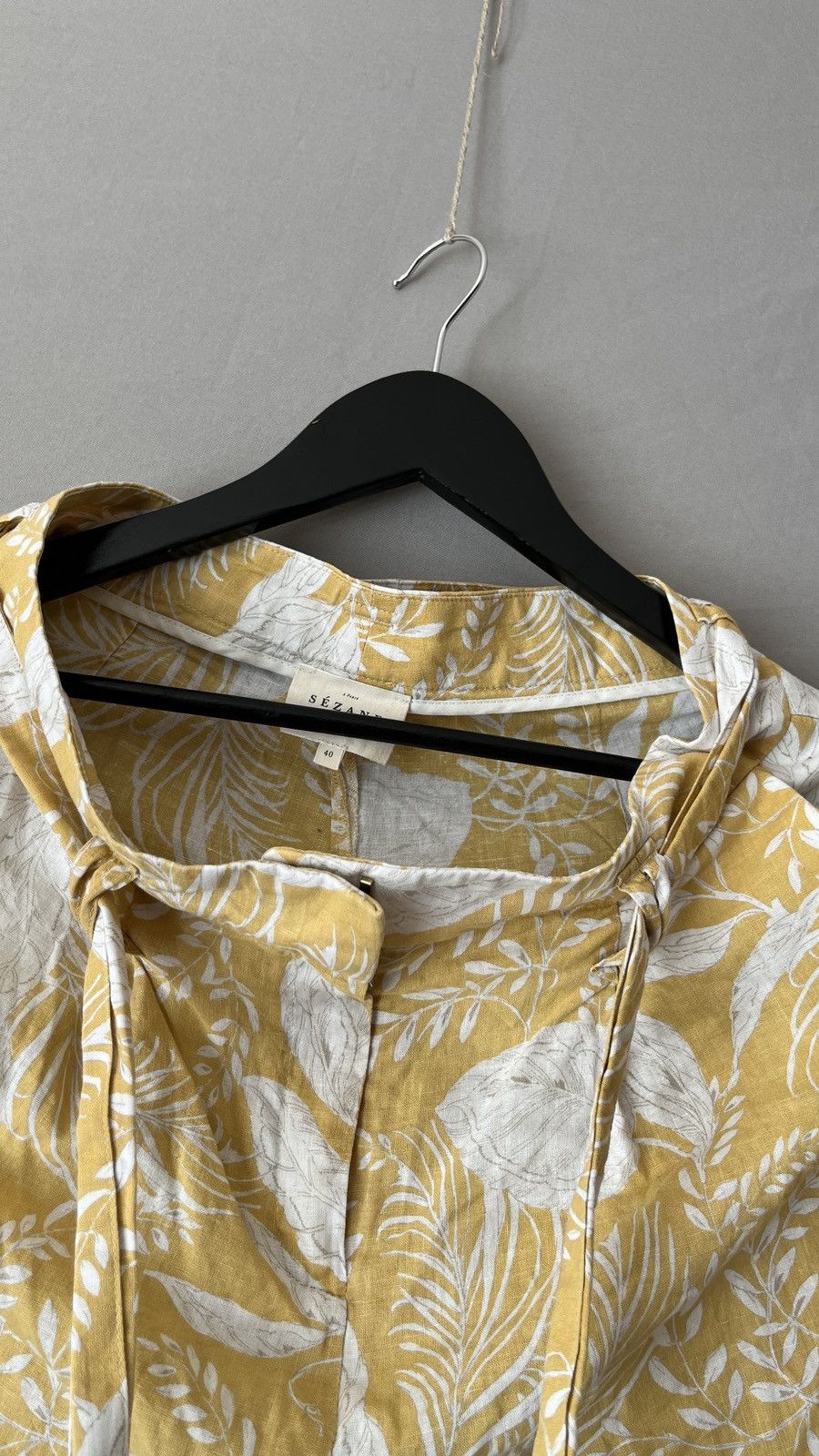 Sezane Sezane Linen Cotton Floral Print Yellow Shorts Size 28" / US 6 / IT 42 - 9 Thumbnail