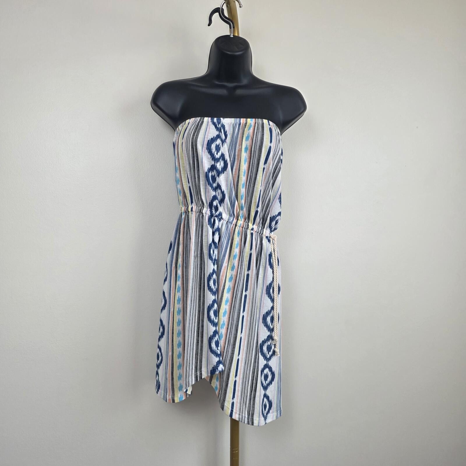 Other Lagaci Y2K Boho Chic Asymmetric Ikat Strapless dress sz L Size L / US 10 / IT 46 - 1 Thumbnail