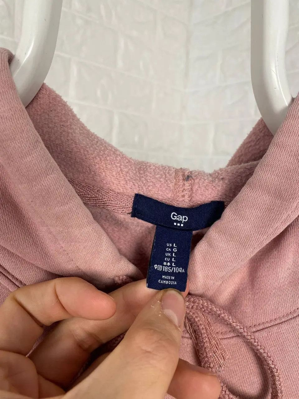 Gap Vintage GAP Hoodie Pink Pullover Sweatshirt USA Unisex Size US L / EU 52-54 / 3 - 10 Thumbnail