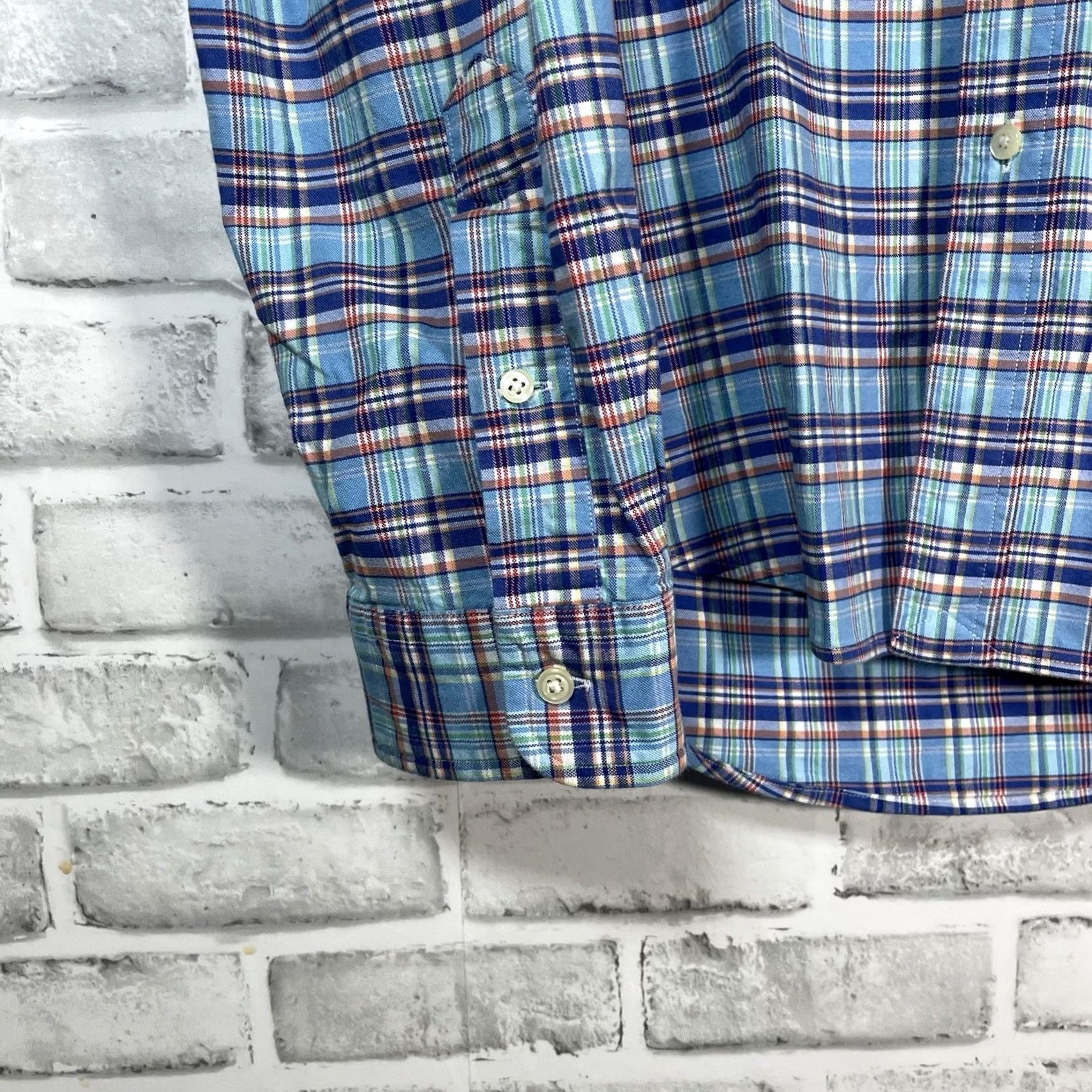 Ralph Lauren Ralph Lauren Slim fit Light Blue Plaid Long Sleeve Button-Up Shirt XL Mens Size US XL / EU 56 / 4 - 3 Thumbnail