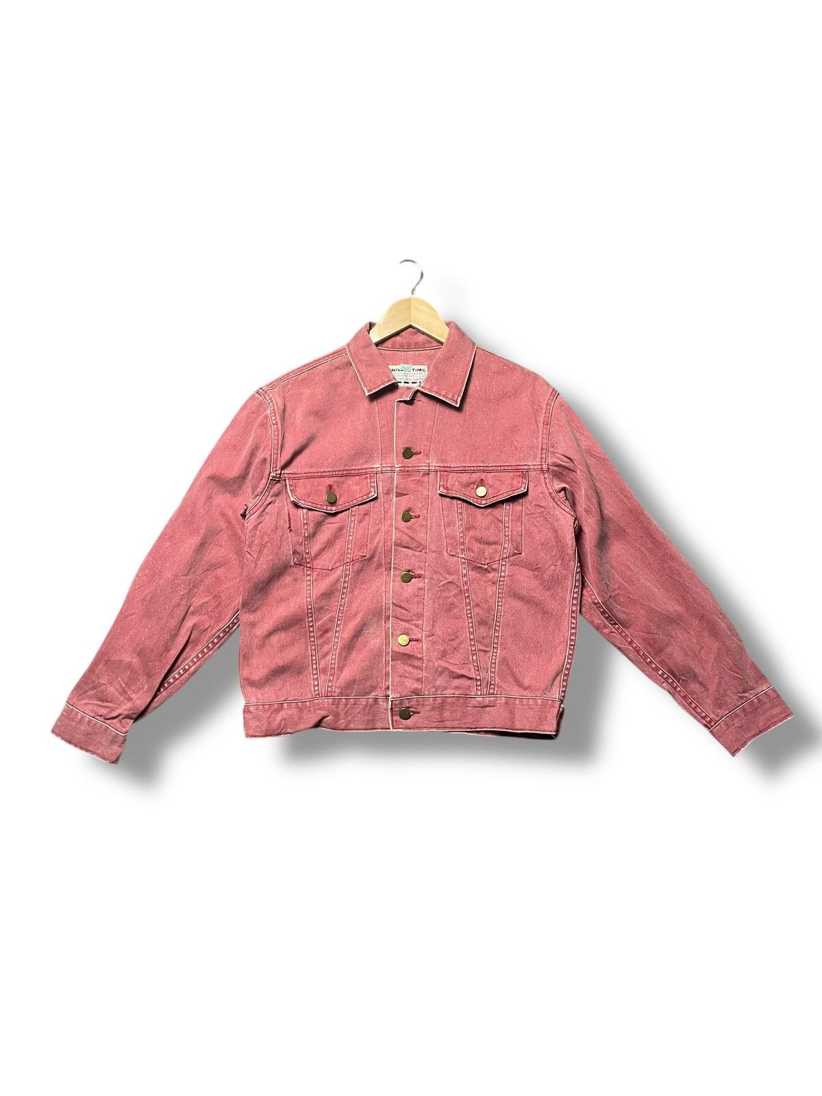 Japanese Brand × Vintage Private Time Crop Denim Jacket (46) Size US L / EU 52-54 / 3 - 1 Thumbnail