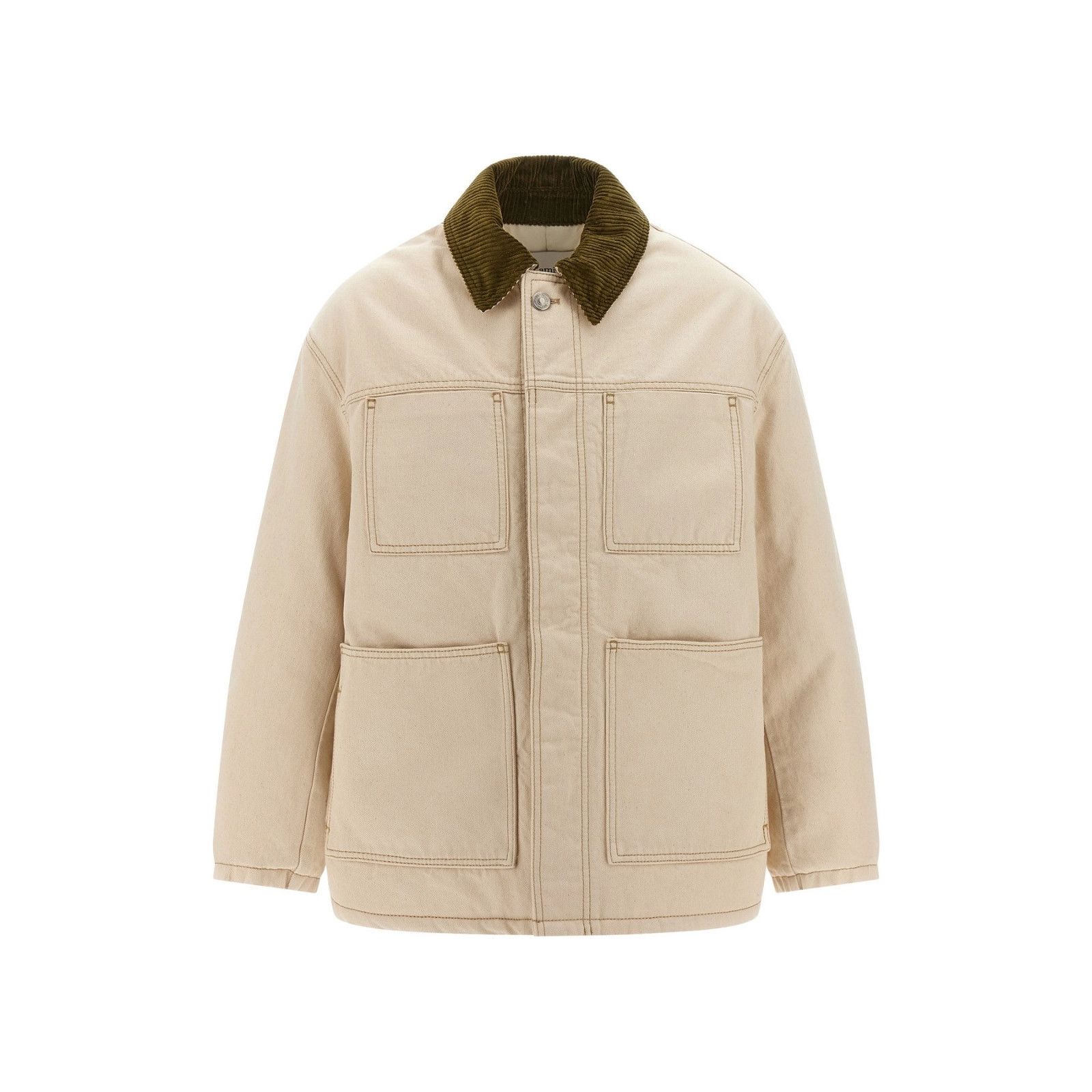AMI AMI PARIS Beige Worker Jacket New & Authentic (Men's size:M; Size US M / EU 48-50 / 2 - 1 Thumbnail
