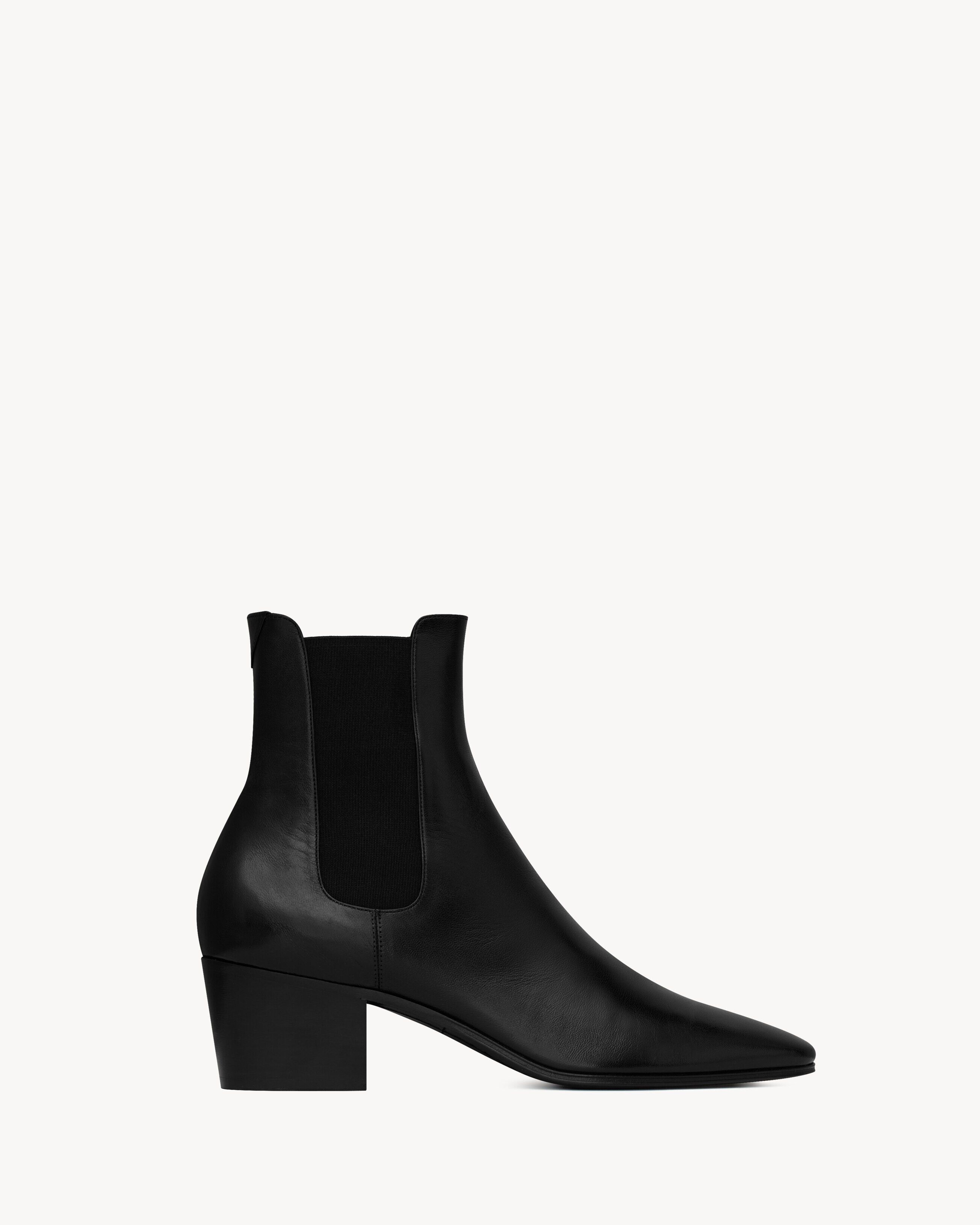 Saint Laurent Paris oc11z1125 Vassili Chelsea Booties in Smooth Leather in Black Size US 7.5 / IT 37.5 - 1 Preview