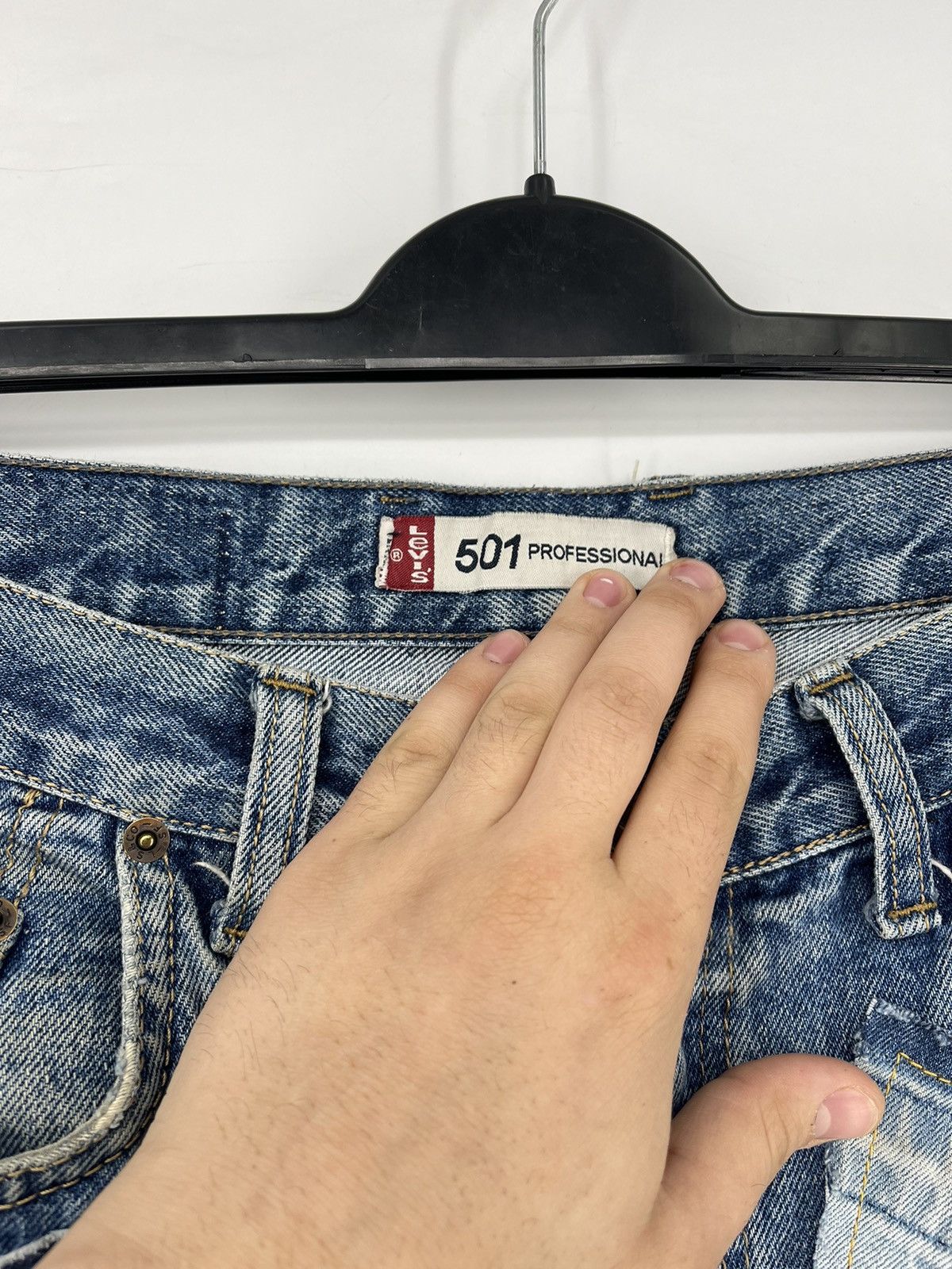 Levi's 90s Levi’s 501 Patchwork Multipocket Denim Custom Jeans USA Size US 34 / EU 50 - 9 Thumbnail