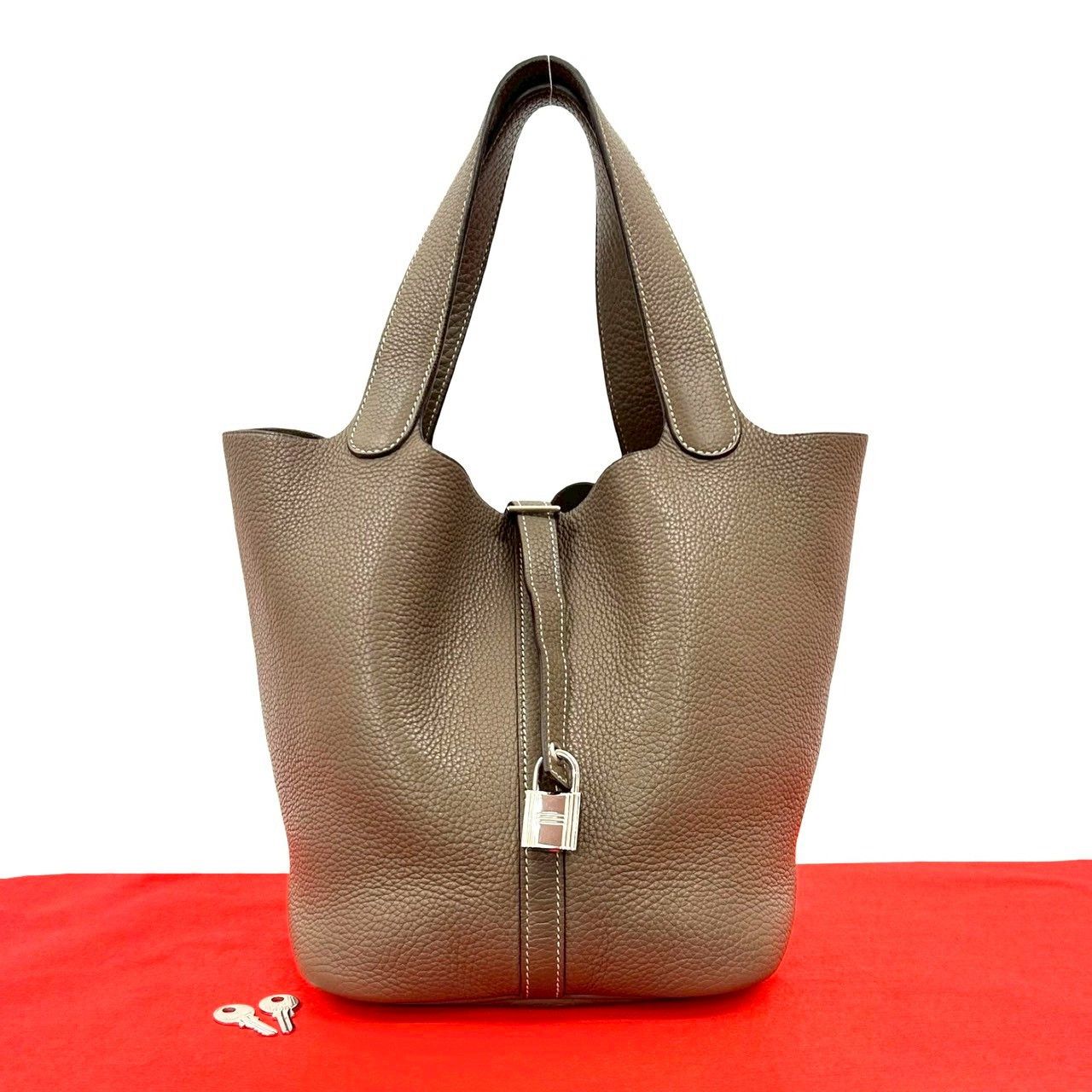 Hermes Hermes Hermes Picotin Lock MM Taurillon Clemence Handbag Leather Handbag Stamp L (2008) DUTY FREE for USA Size ONE SIZE - 1 Thumbnail