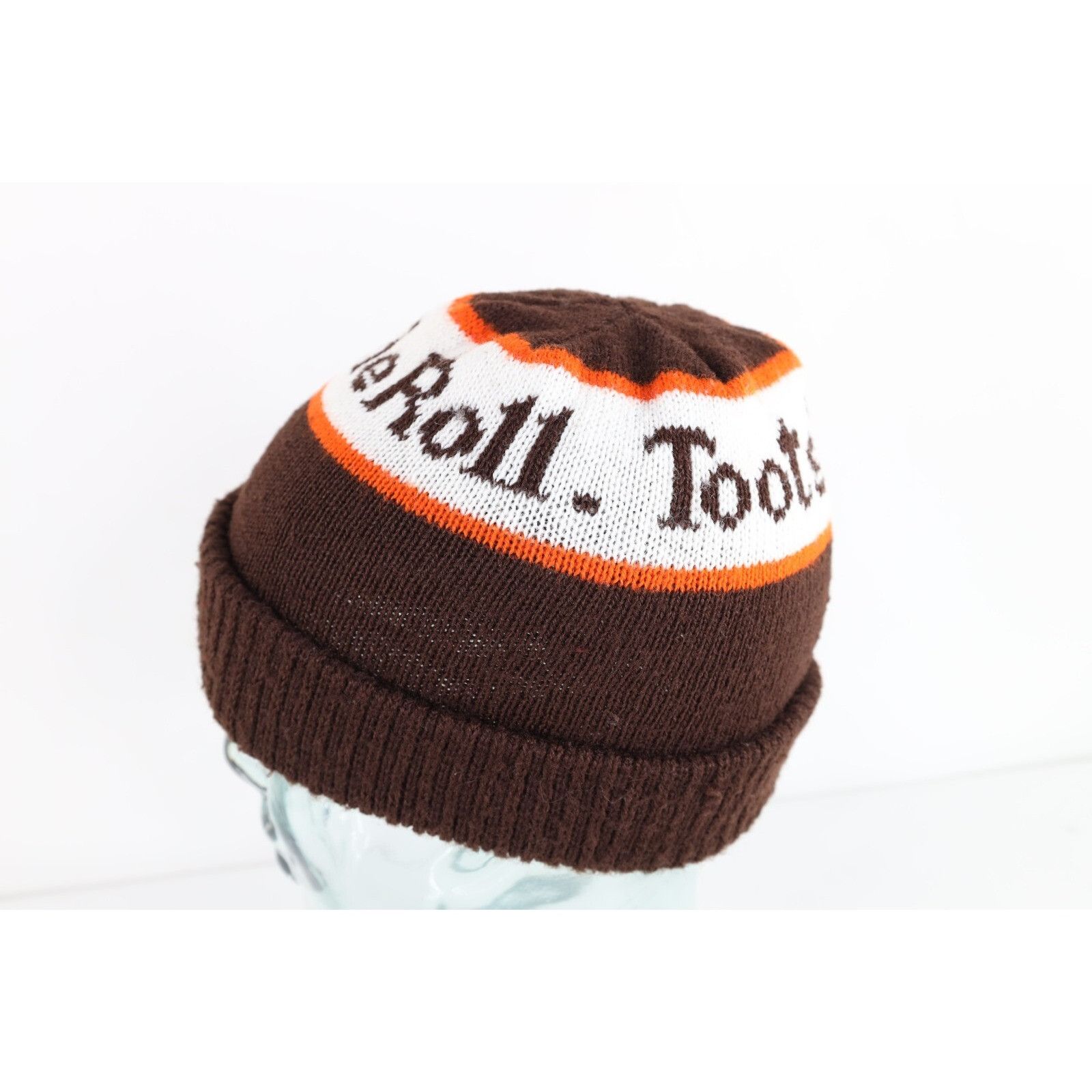 Vintage Vintage 70s 80s Tootsie Roll Candy Knit Winter Beanie Hat Size ONE SIZE - 3 Thumbnail