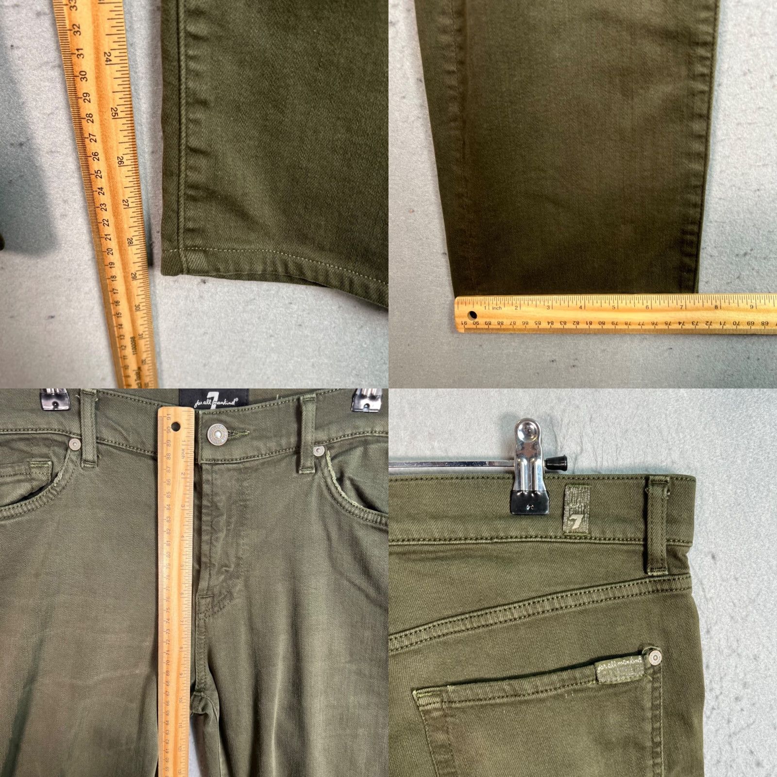 7 For All Mankind 7 For All Mankind Mens Pants Size 33 Green Slim Fit Slimmy Luxe Performance Size US 33 - 8 Thumbnail