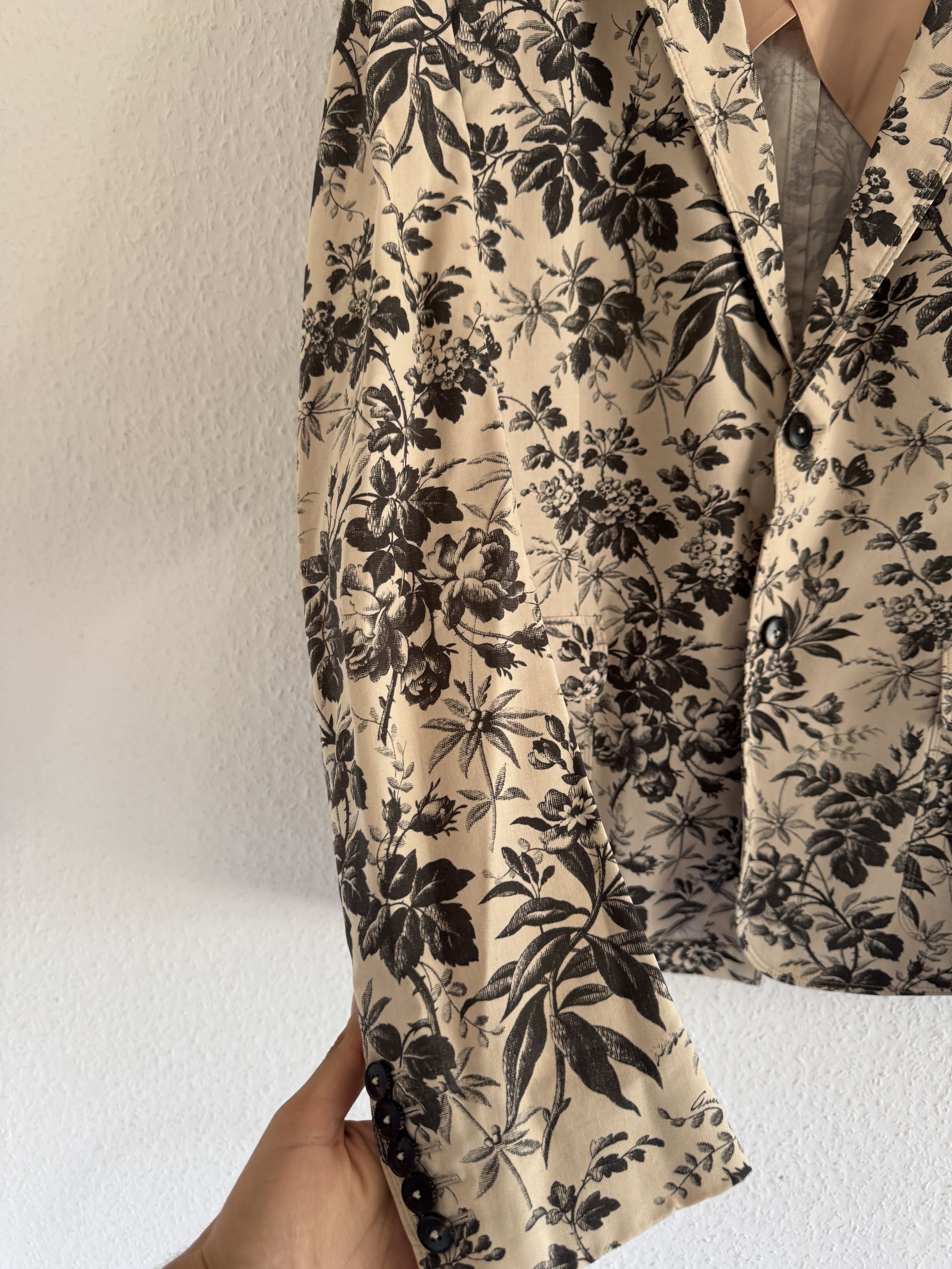 Gucci Floral print tailored blazer Size 50R - 3 Thumbnail