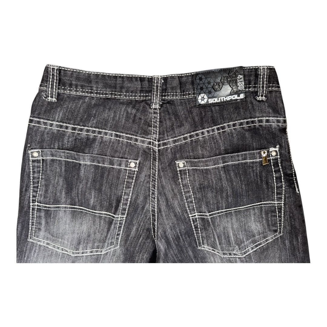 Southpole × Vintage Vtg Southpole Jeans Mens Sz 34x30 Black Faded Baggy Wide Leg Size US 34 / EU 50 - 2 Thumbnail