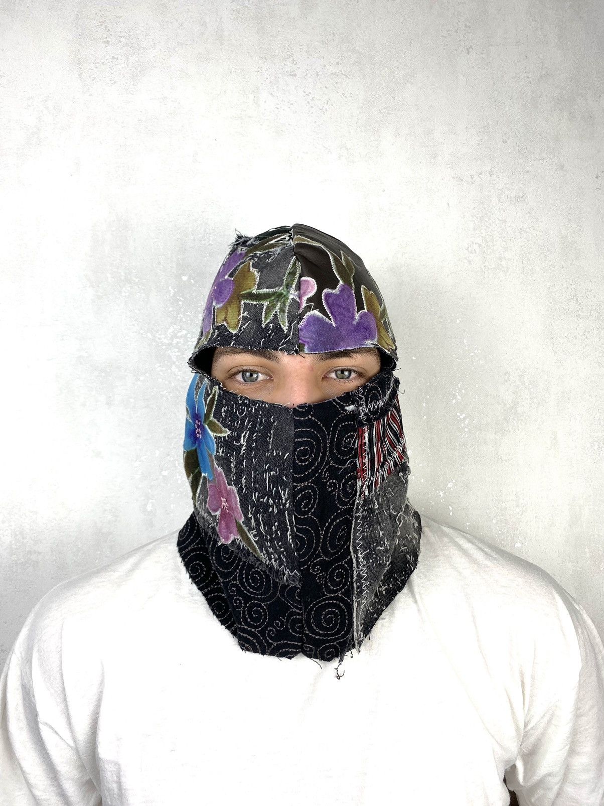 Japanese Brand Rare! Vintage Japanese Patchwork Balaclava Kapital Style Size ONE SIZE - 6 Thumbnail