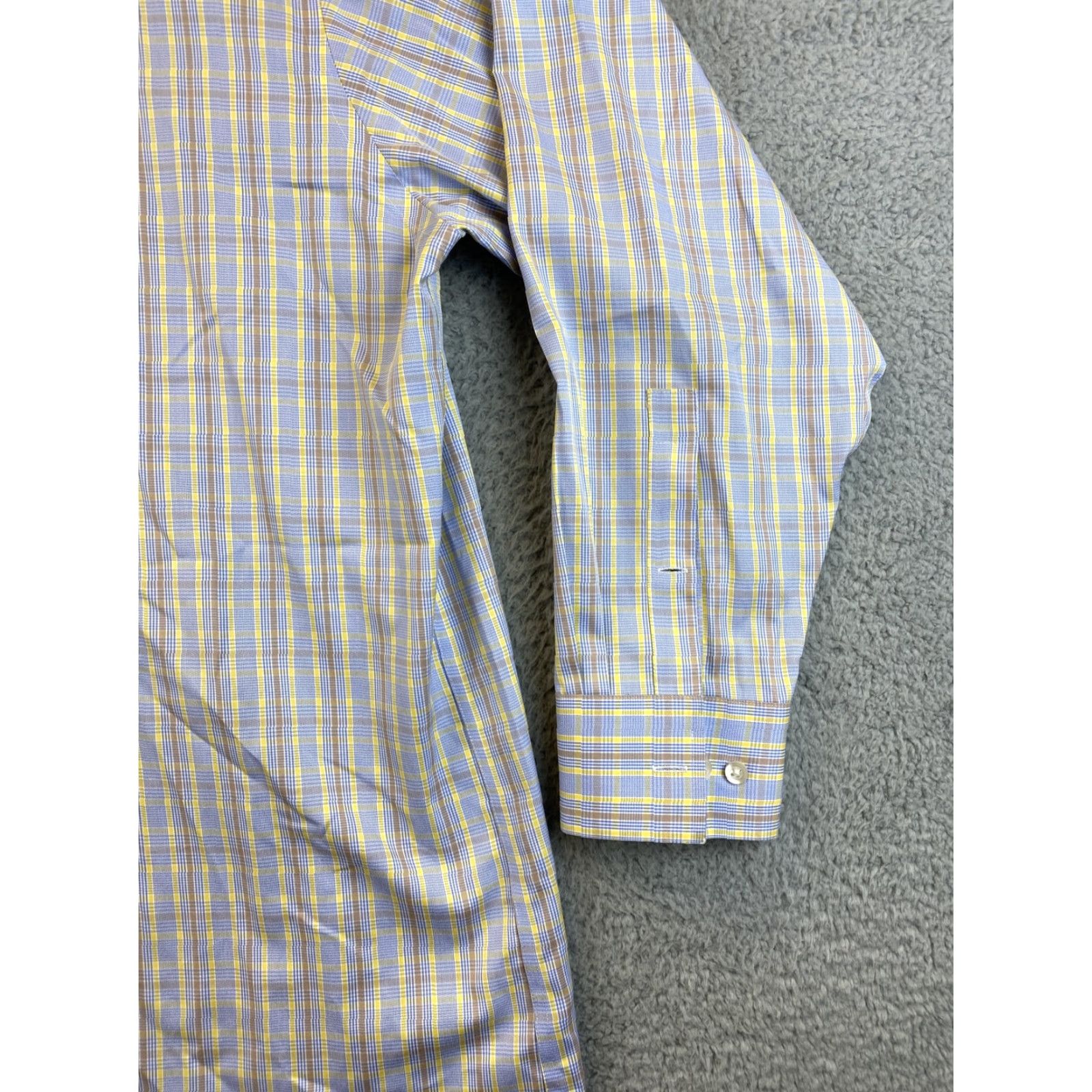 Michael Kors Michael Kors Mens Shirt Long Sleeve Plaid Casual Dress Shirt XXL Blue Yellow Cotton Size US XXL / EU 58 / 5 - 2 Thumbnail