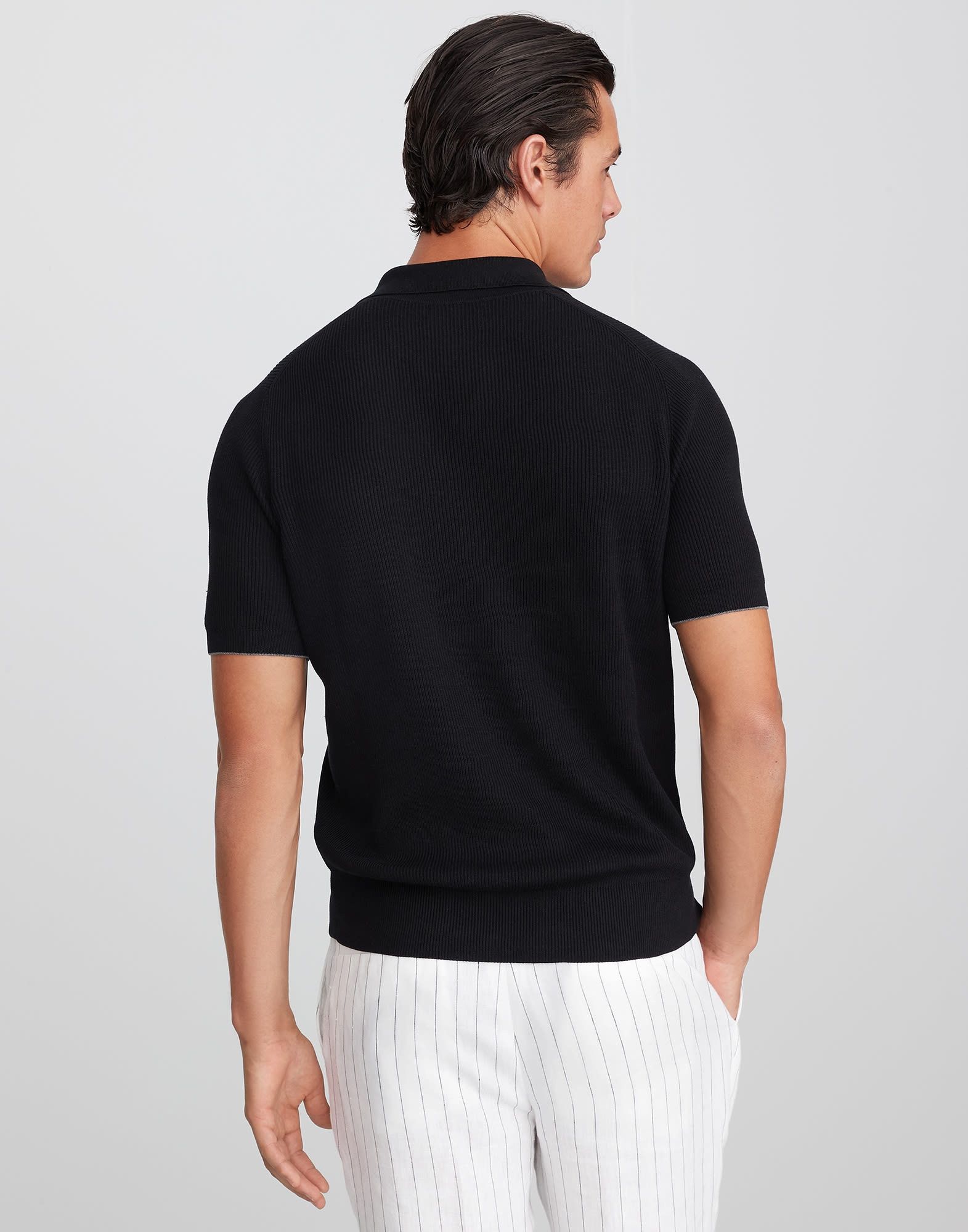Brunello Cucinelli Polo Sweater in Black Size US L / EU 52-54 / 3 - 2 Thumbnail