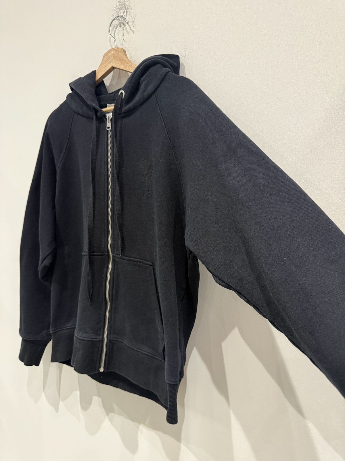 AMI Ami Paris Logo Detailed Zip-Up Hoodie Black Size US M / EU 48-50 / 2 - 3 Thumbnail