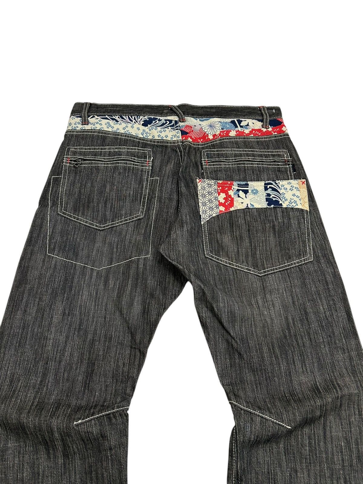 20471120 Wild Khakis Japanese Denim Karakuri Pocket Backside Sakura Size US 33 - 14 Thumbnail