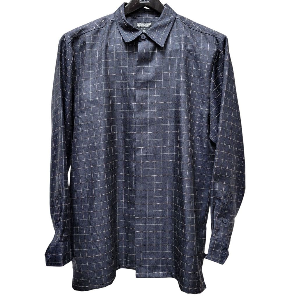 Stacy Adams Stacy Adams Men's Plaid Shirt Jacket Size Large Navy Size US L / EU 52-54 / 3 - 4 Thumbnail