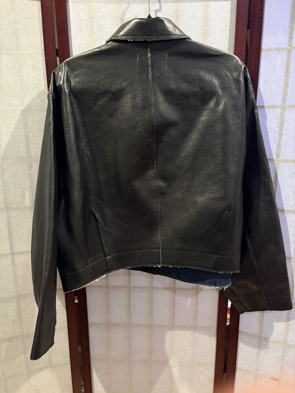 Frame FRAME Black Lamb Leather Cropped Jacket - Modern Minimalist Size S / US 4 / IT 40 - 6 Thumbnail