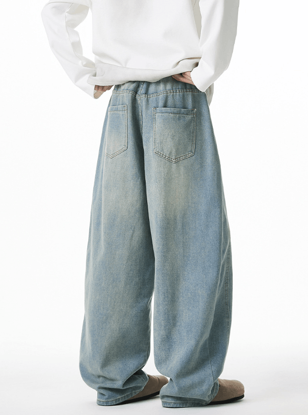 Jean Men's American retro loose washed scimitar jeans y2k Size US 32 / EU 48 - 4 Thumbnail