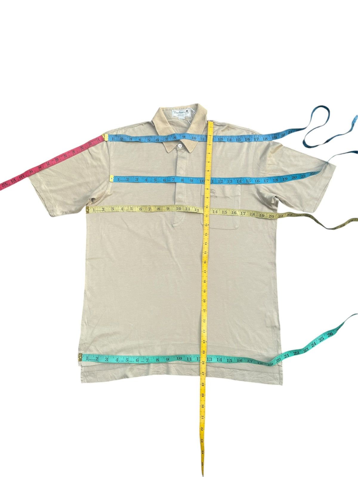 Burberry × Designer × Vintage Vintage Burberrys Polo Tshirt Size US M / EU 48-50 / 2 - 9 Thumbnail
