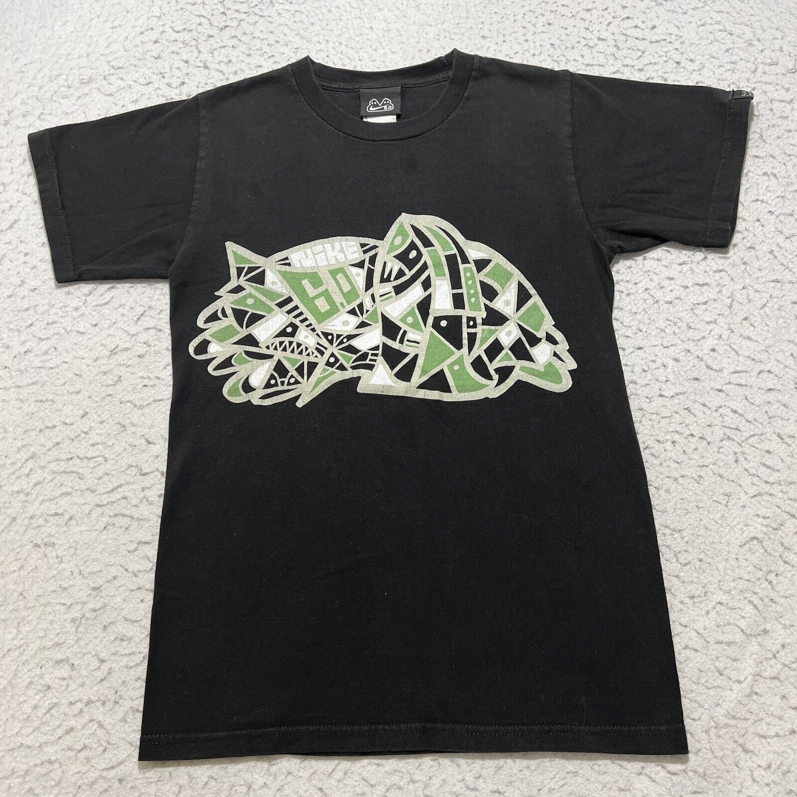 Nike Nike 6.0 Short Sleeve Tee Black & Green Logo Graphic T Shirt Size S / US 4 / IT 40 - 1 Thumbnail