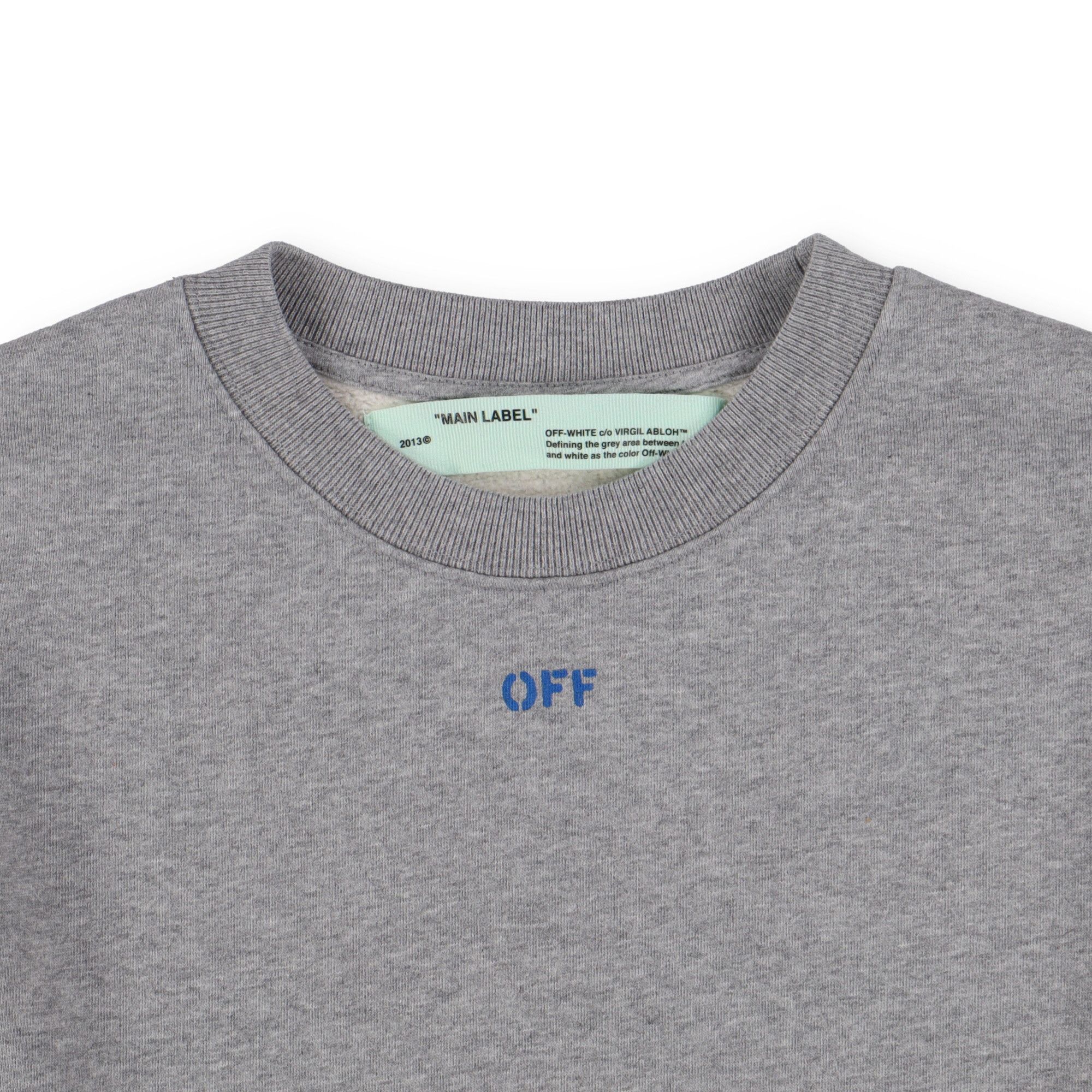 Off-White Grey Blue Checkered Arrows Logo Sweatshirt Size S / US 4 / IT 40 - 5 Thumbnail