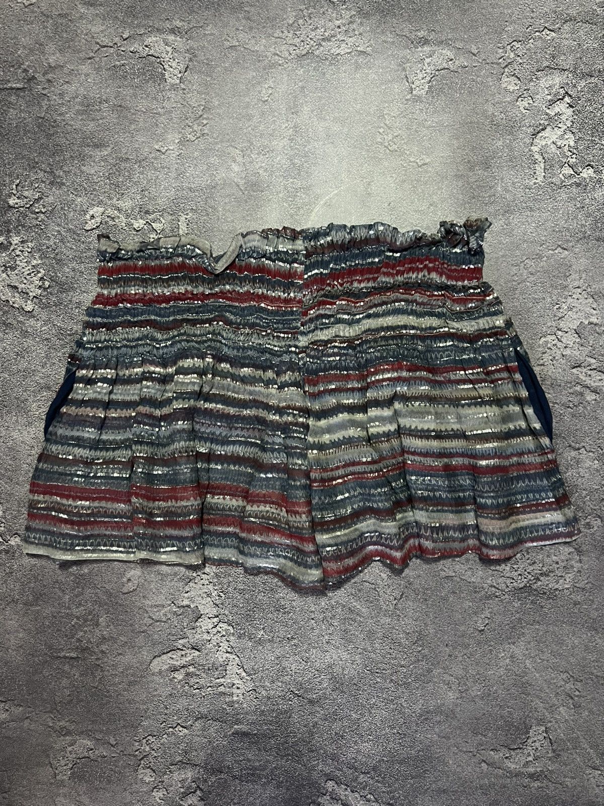 Isabel Marant Designer Isabel Marant Etoile Silk Striped Women's Shorts Size 26" / US 2 / IT 38 - 2 Thumbnail