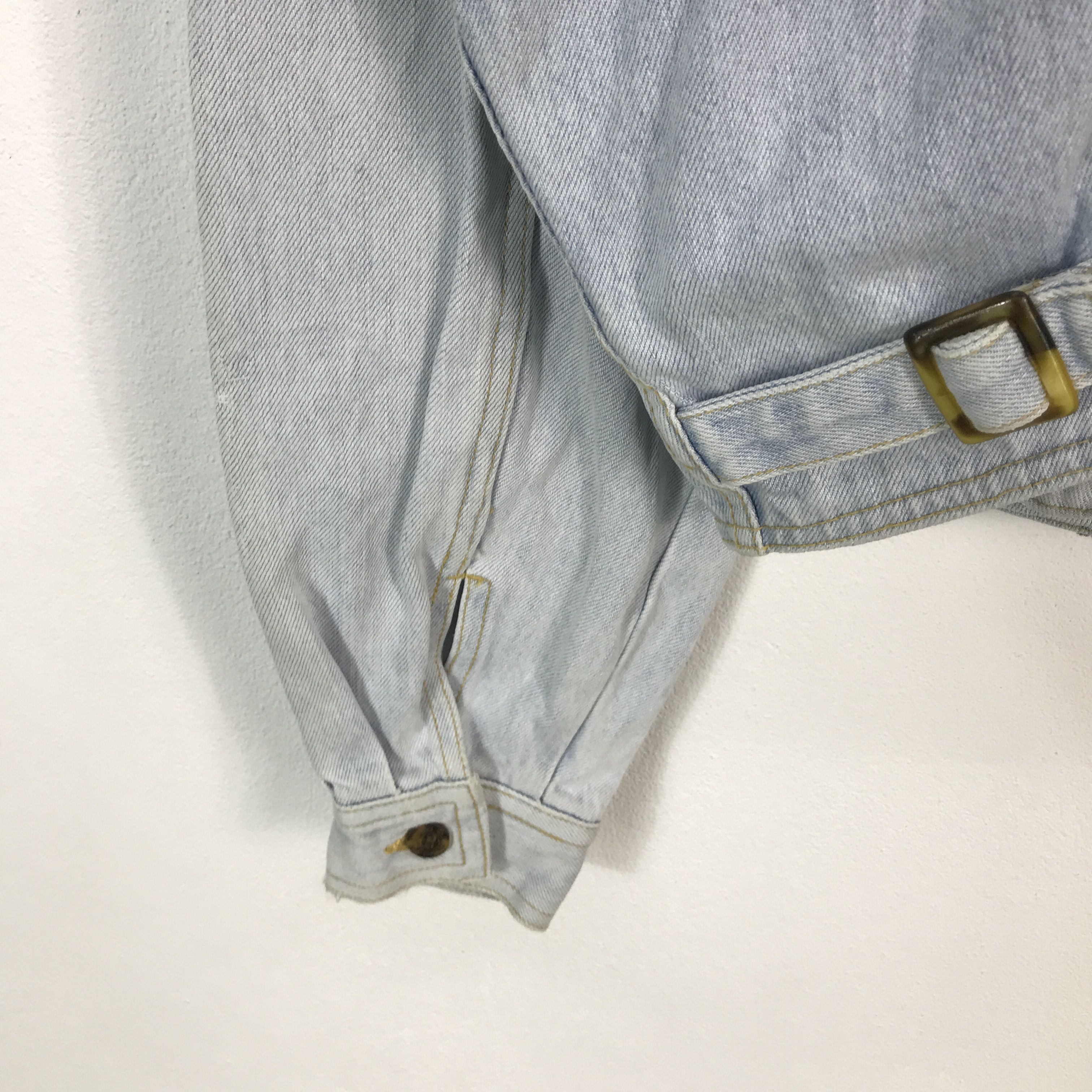Japanese Brand Vtg paninaro Japan denim cropped design jacket Size US L / EU 52-54 / 3 - 7 Thumbnail