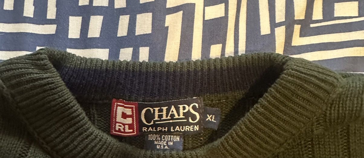 Chaps Ralph Lauren × Vintage Vintage CHAPS RALPH LAUREN burgundy ribbed knit jumper Size US XL / EU 56 / 4 - 7 Thumbnail
