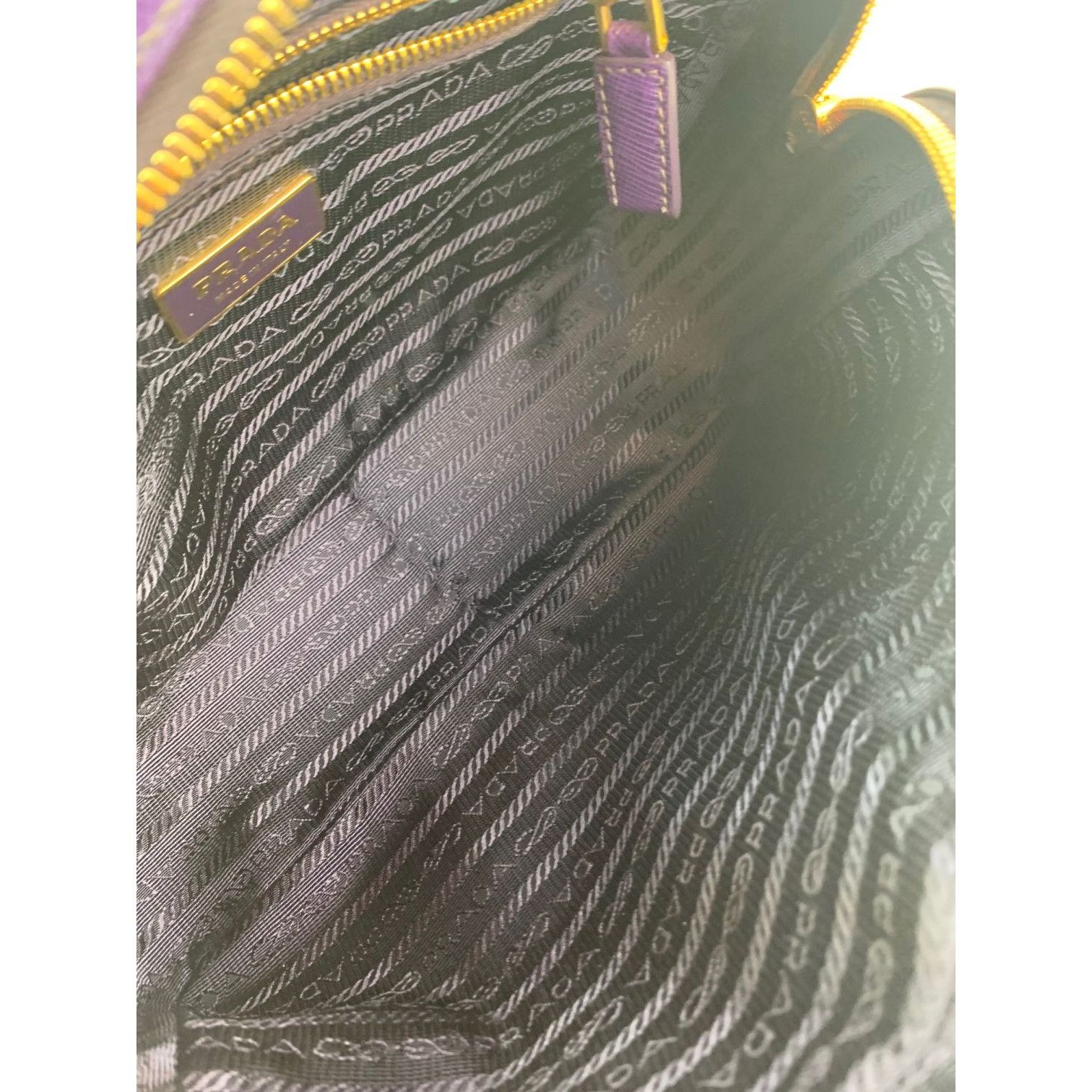 Prada Prada Saffiano Leather Lux Small Top Handle Viola Purple Ha Size ONE SIZE - 3 Thumbnail