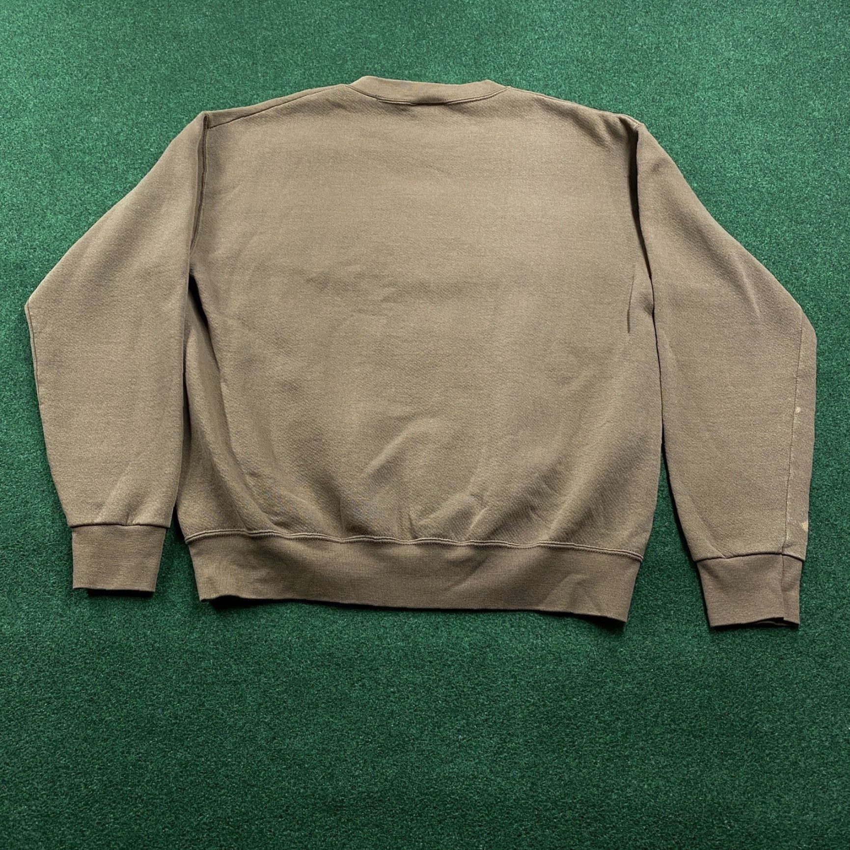 Vintage VINTAGE Unbranded Sweatshirt Mens M Brown Embroidered Pullover Sweater USA MADE Cotton Microfiber Logo 90s Vintage College City USA University Script Size US M / EU 48-50 / 2 - 4 Thumbnail