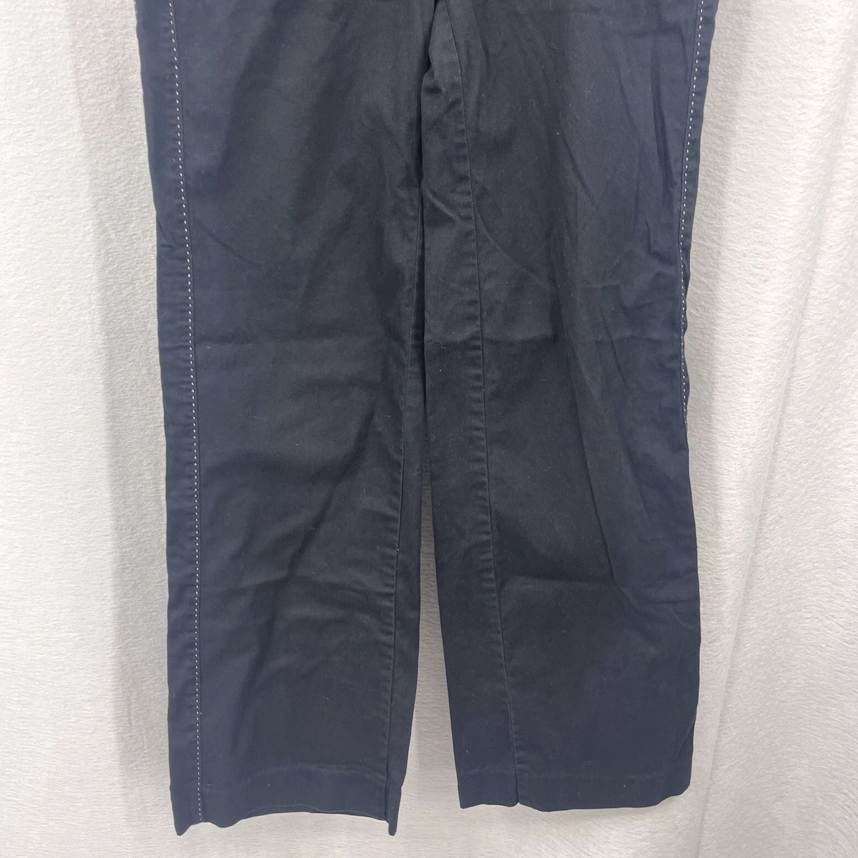 Anthropologie VINTAGE Anthropologie Elevenses Wide Leg Pants Womens 0 Black Twill Business y2k Retro Size 25" / US 0 / IT 36 - 5 Thumbnail