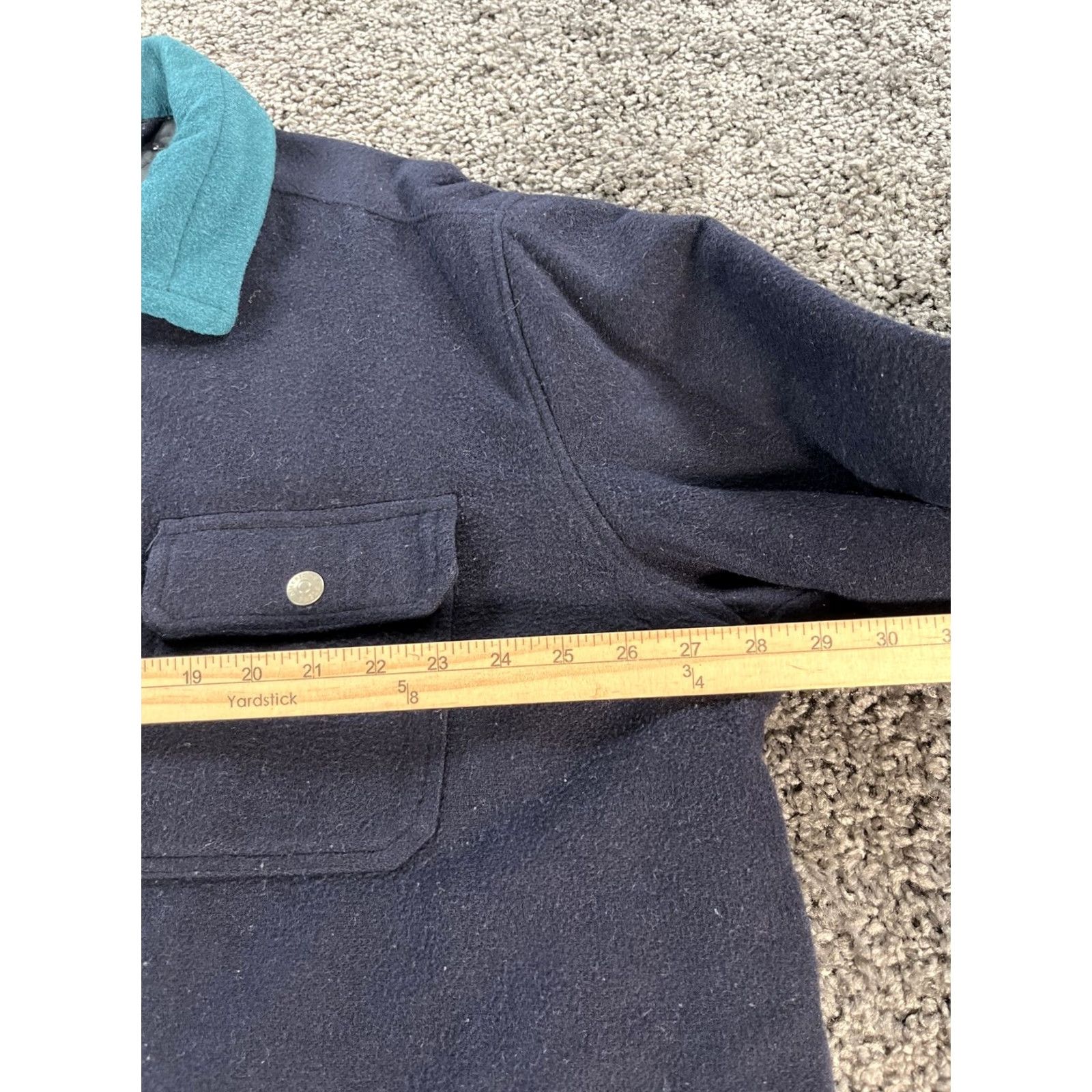 American Eagle Outfitters VINTAGE American Eagle Jacket Men XL Wool Blue 90s Full Zip Corduroy Chore Collar Overcoat Size US XL / EU 56 / 4 - 3 Thumbnail