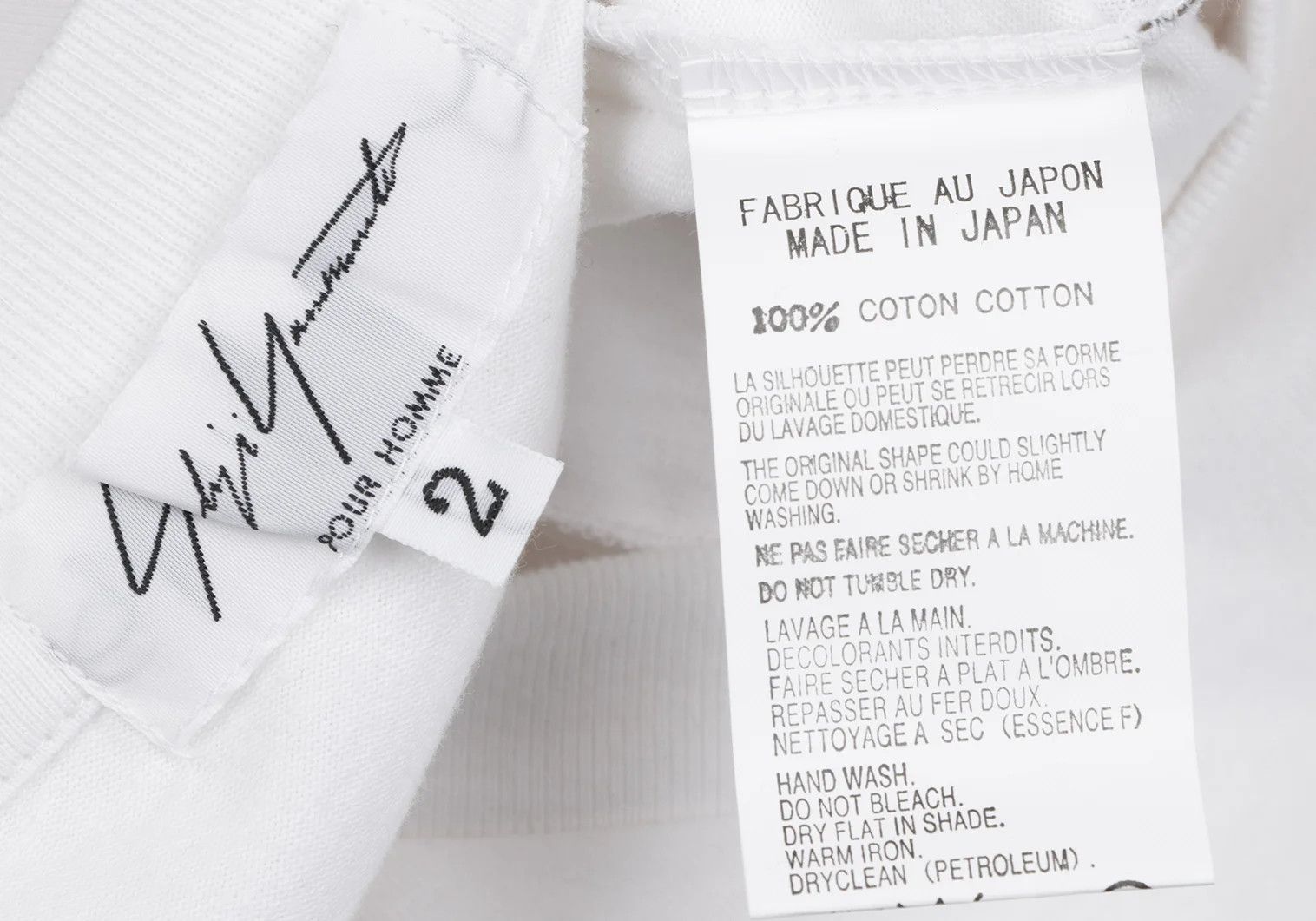 Yohji Yamamoto Yohji Yamamoto Cotton V-Neck T-Shirt White Size US S / EU 44-46 / 1 - 10 Thumbnail
