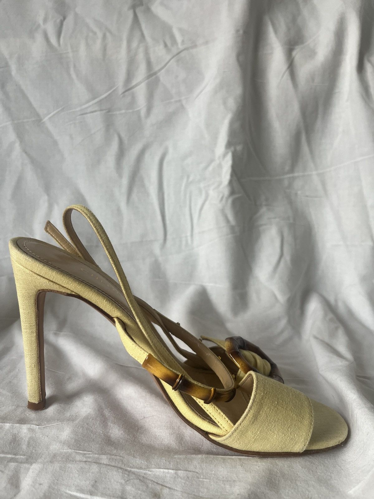 Vintage Chloe gosselin yellow bamboo heels Size US 5.5 / IT 35.5 - 8 Thumbnail