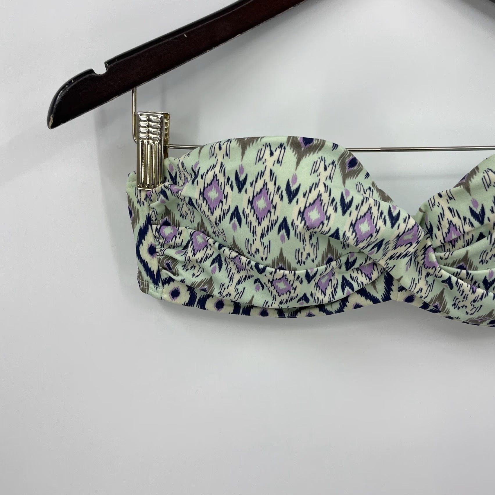 Victoria's Secret Victoria's Secret Bikini Top Women's 36B Lined Bandeau Ikat Strapless Ivory Size XS / US 0-2 / IT 36-38 - 2 Thumbnail